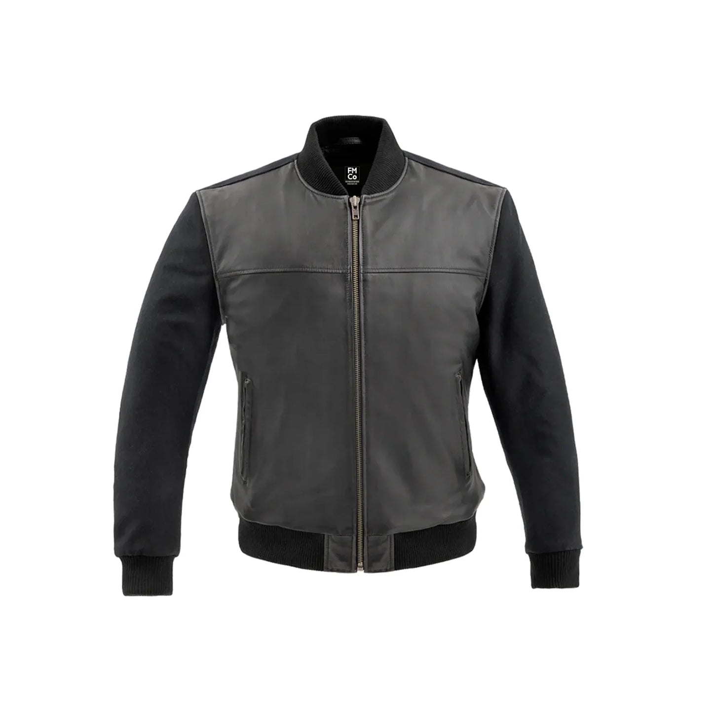 Tressivo-Andre Mens Varsity Leather Jacket - Tressivo