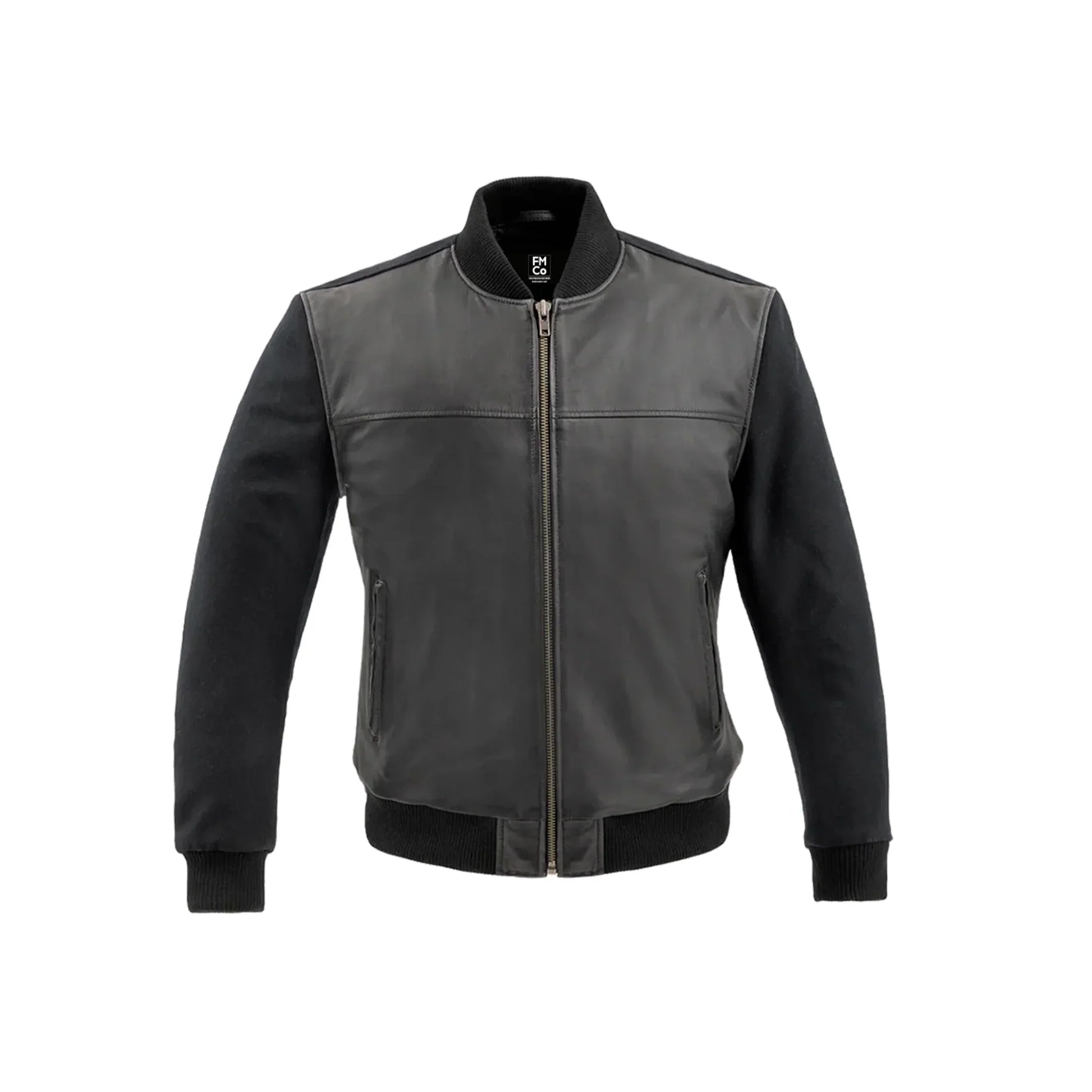 Tressivo-Andre Mens Varsity Leather Jacket - Tressivo