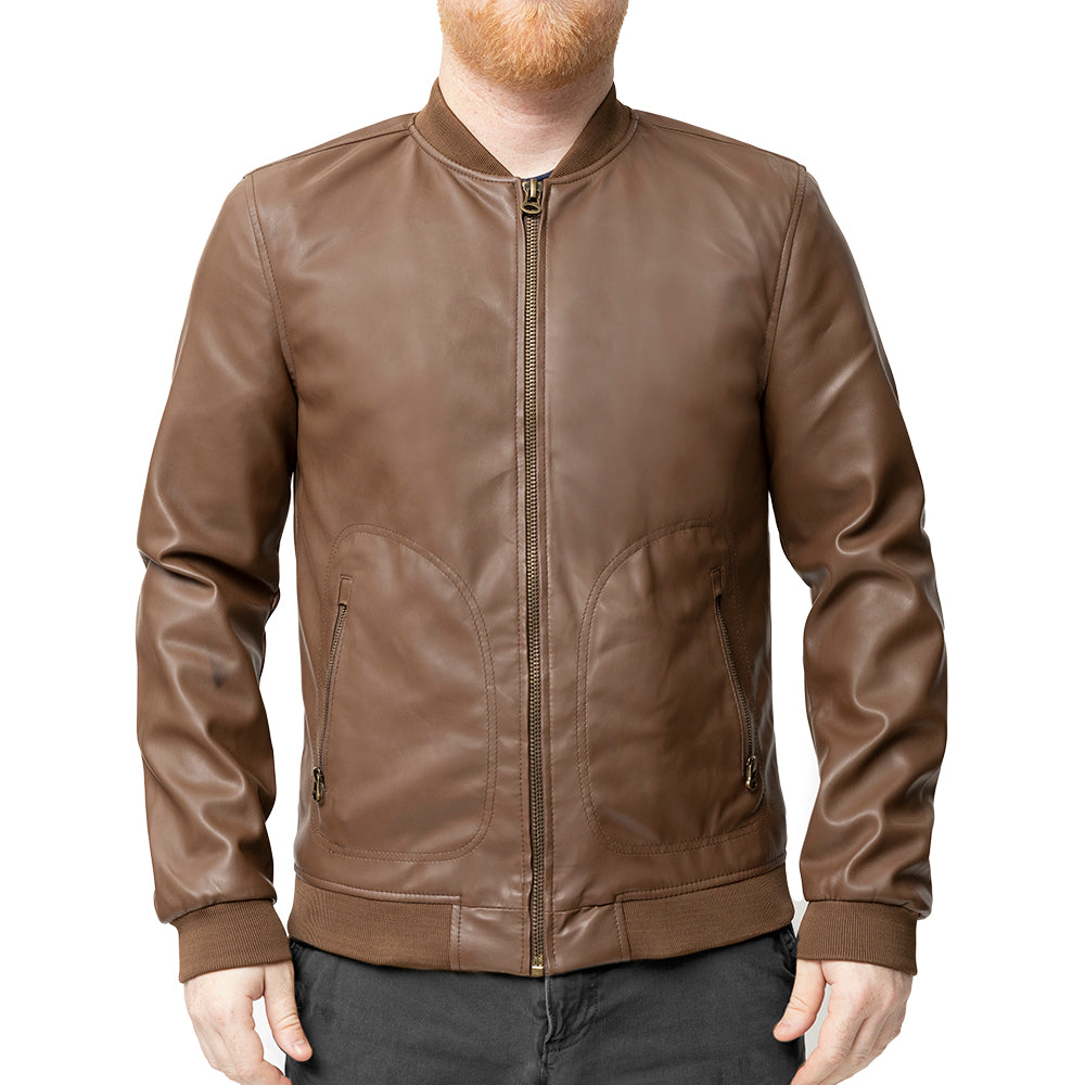 Myles Men's Vegan Faux Leather Jacket - Tressivo