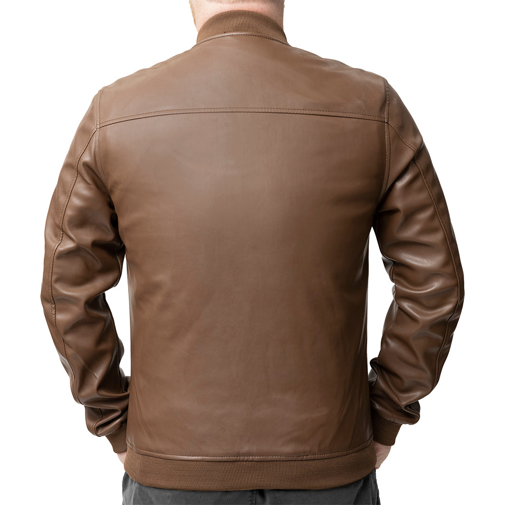Myles Men's Vegan Faux Leather Jacket - Tressivo