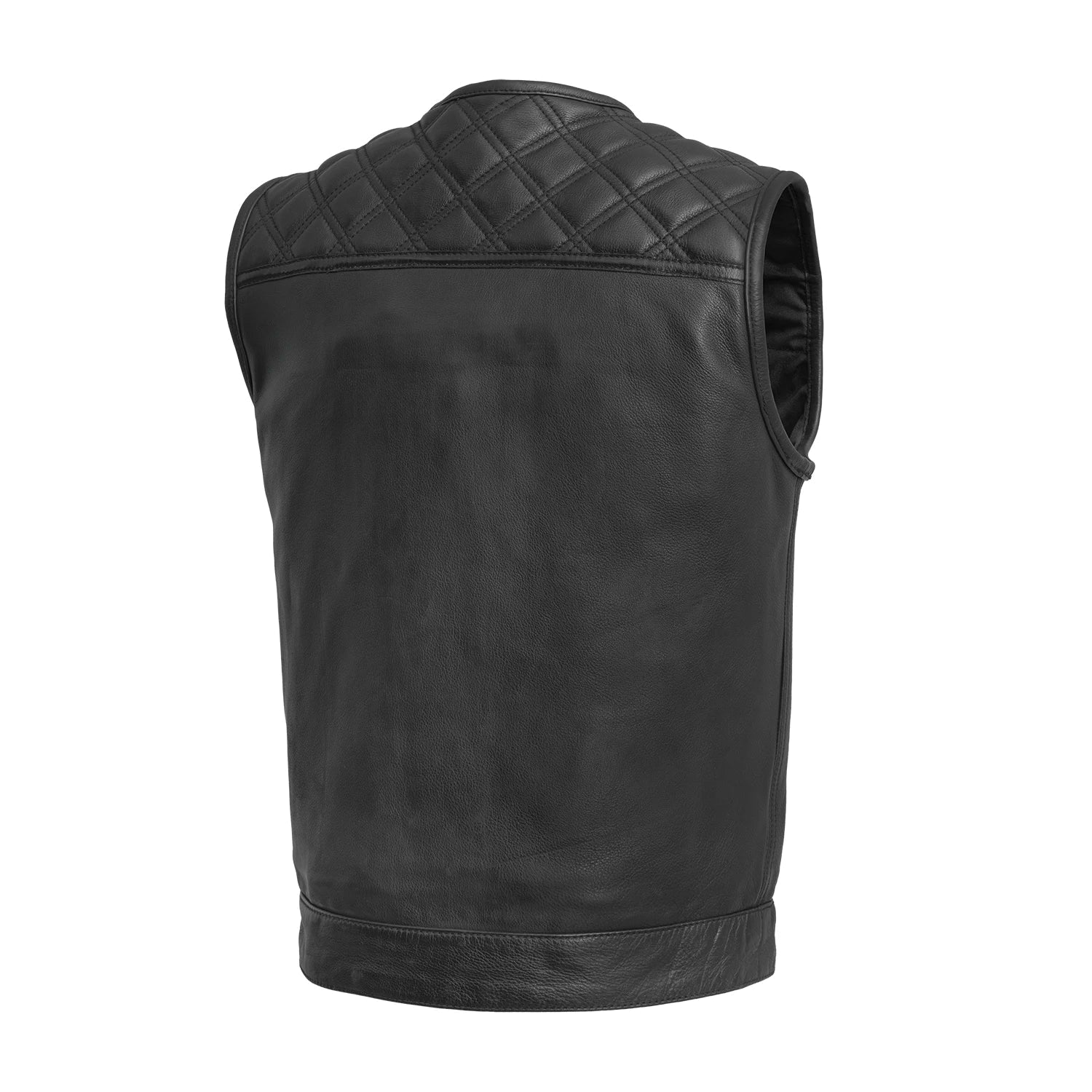 Tressivo-12 Gauge Men's Motorcycle Leather Vest - Tressivo