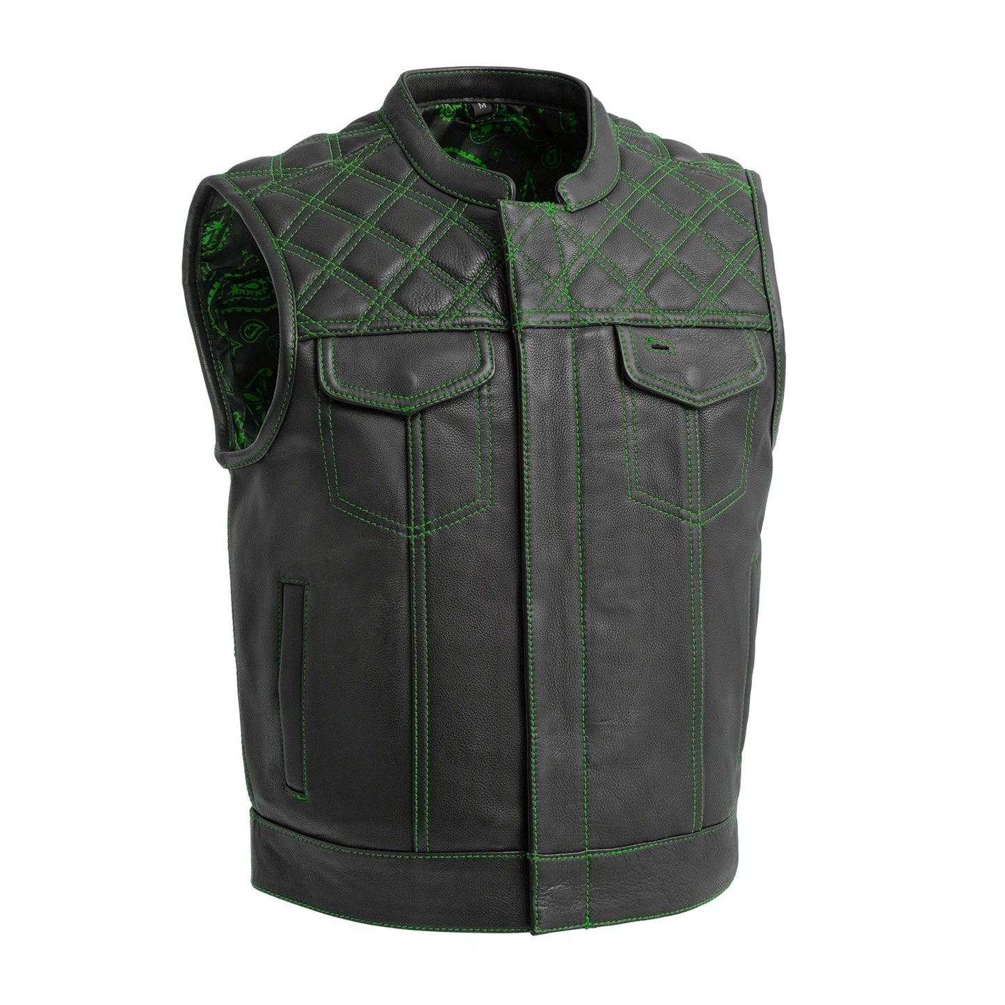 Tressivo-Upside Men's Club Style Leather Vest - Tressivo
