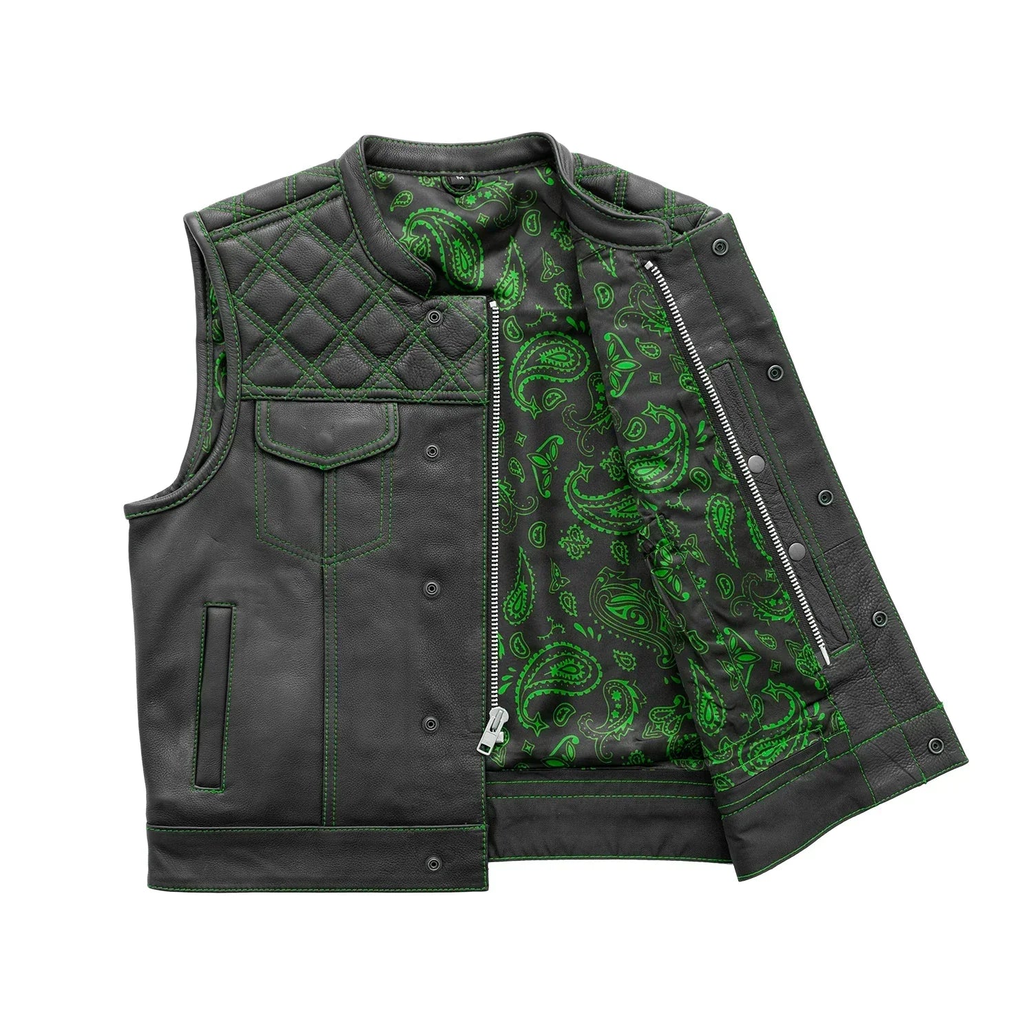 Tressivo-Upside Men's Club Style Leather Vest - Tressivo