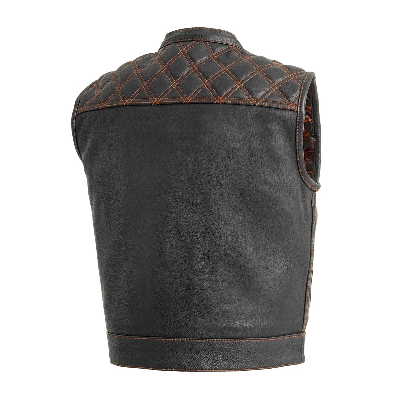 Tressivo-Upside Men's Club Style Leather Vest - Tressivo
