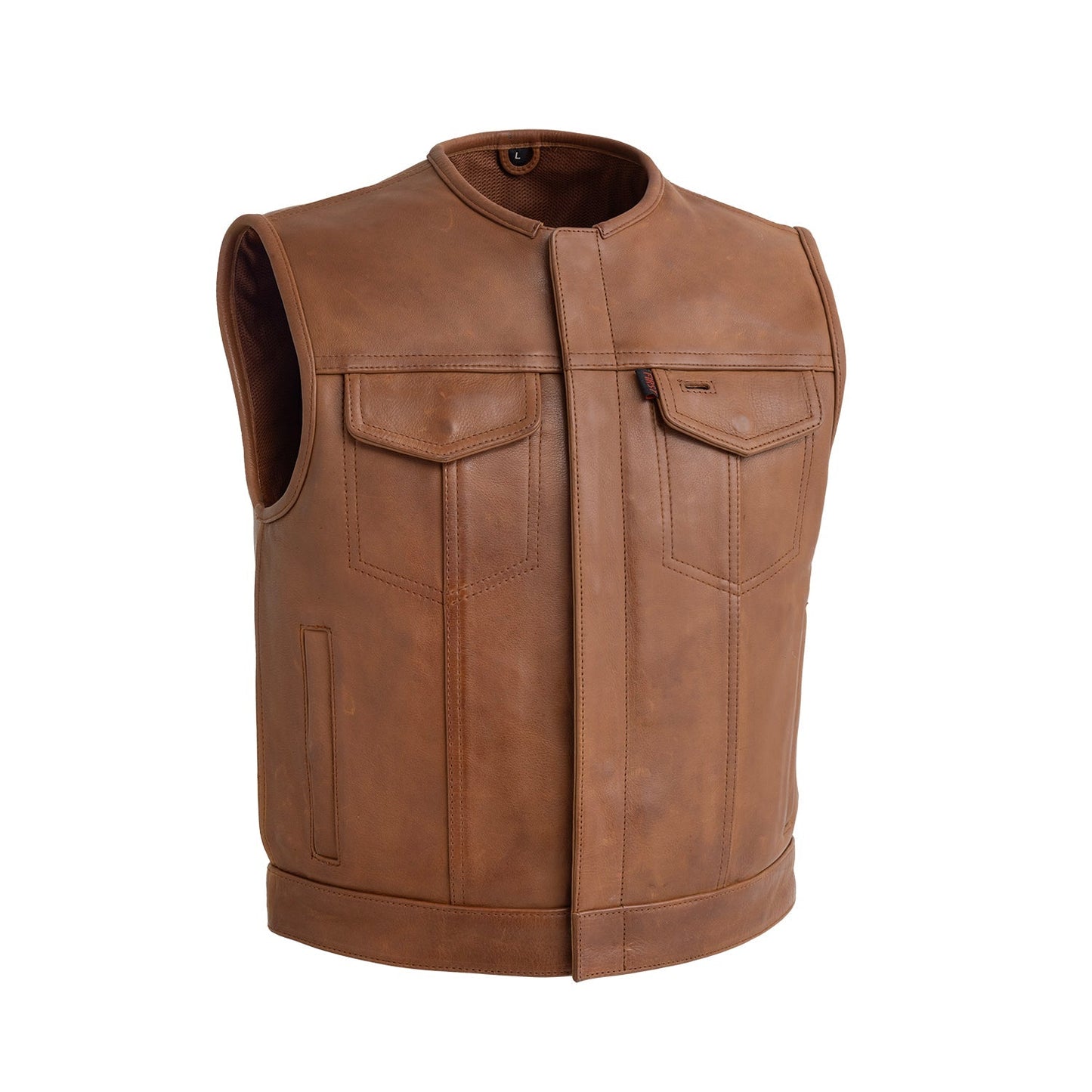 Tressivo-Lowside Men's Motorcycle Leather Vest - Tressivo
