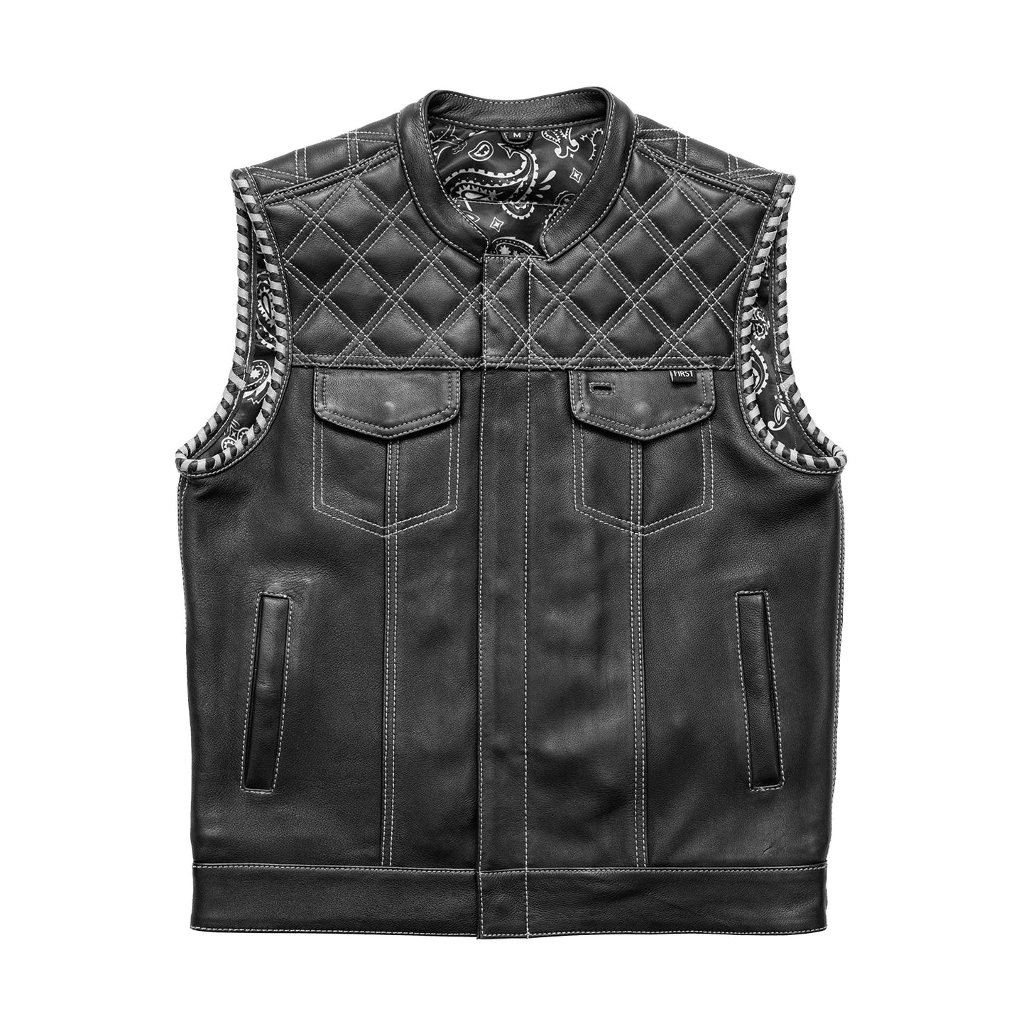 Tressivo-Sinister - Men's Motorcycle Leather Vest - Tressivo
