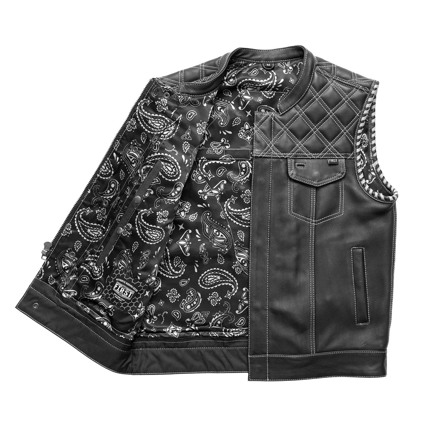 Tressivo-Sinister - Men's Motorcycle Leather Vest - Tressivo