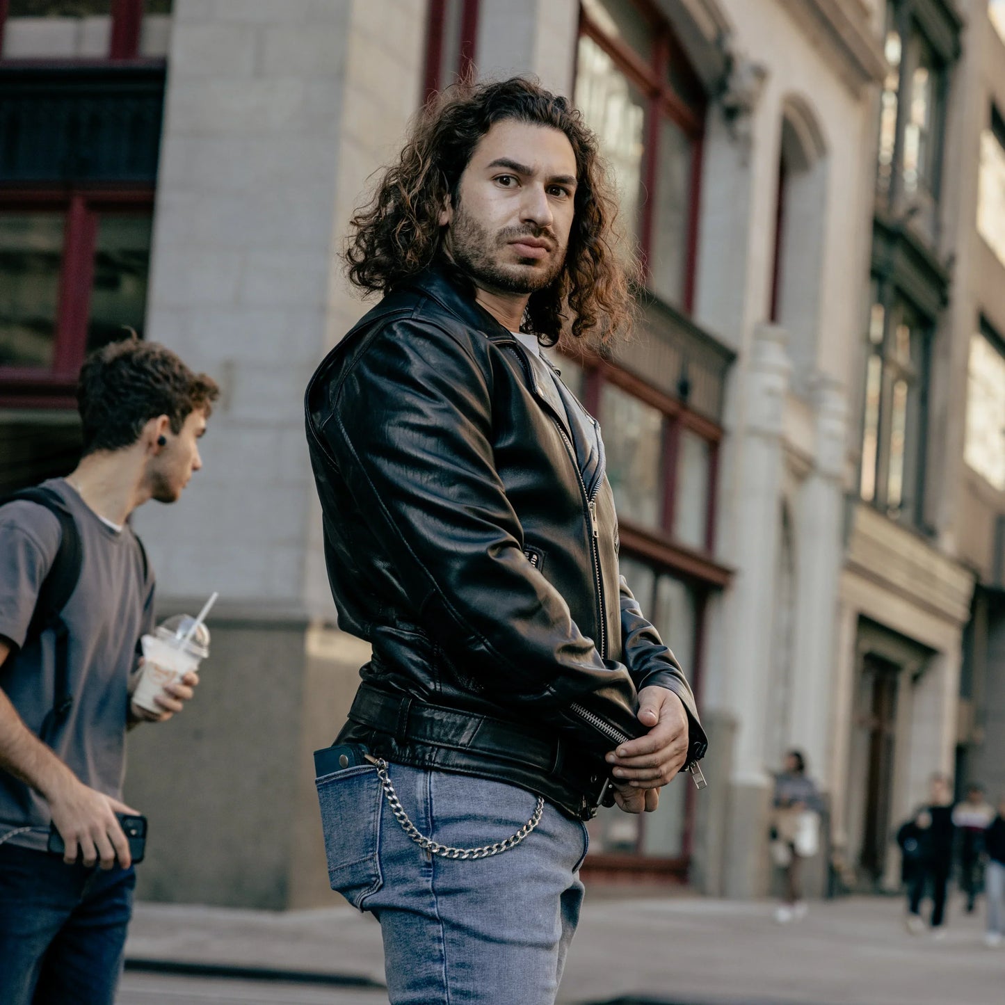 Tressivo-Jay Mens Fashion Leather Jacket - Tressivo