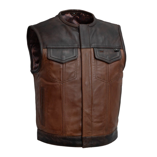 Tressivo-Lowside Rider Men's Motorcycle Leather Vest - Tressivo