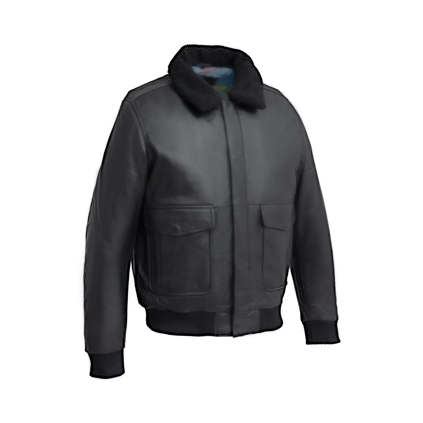Tressivo-Baron Mens Bomber Leather Jacket - Tressivo