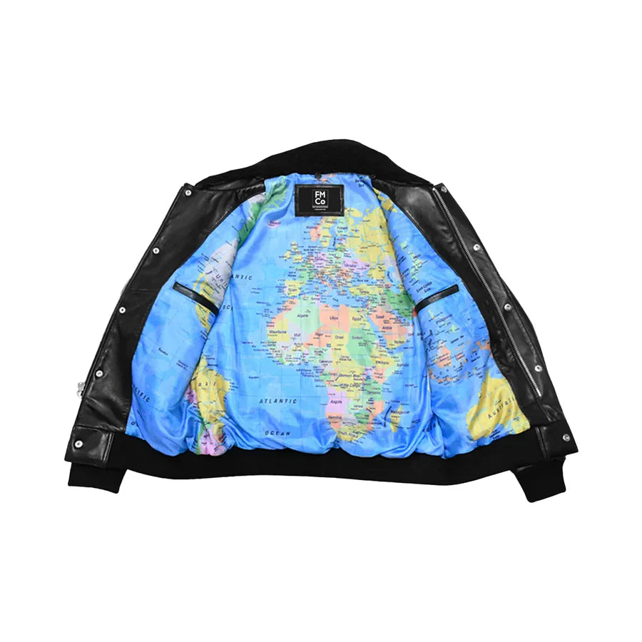 Tressivo-Baron Mens Bomber Leather Jacket - Tressivo