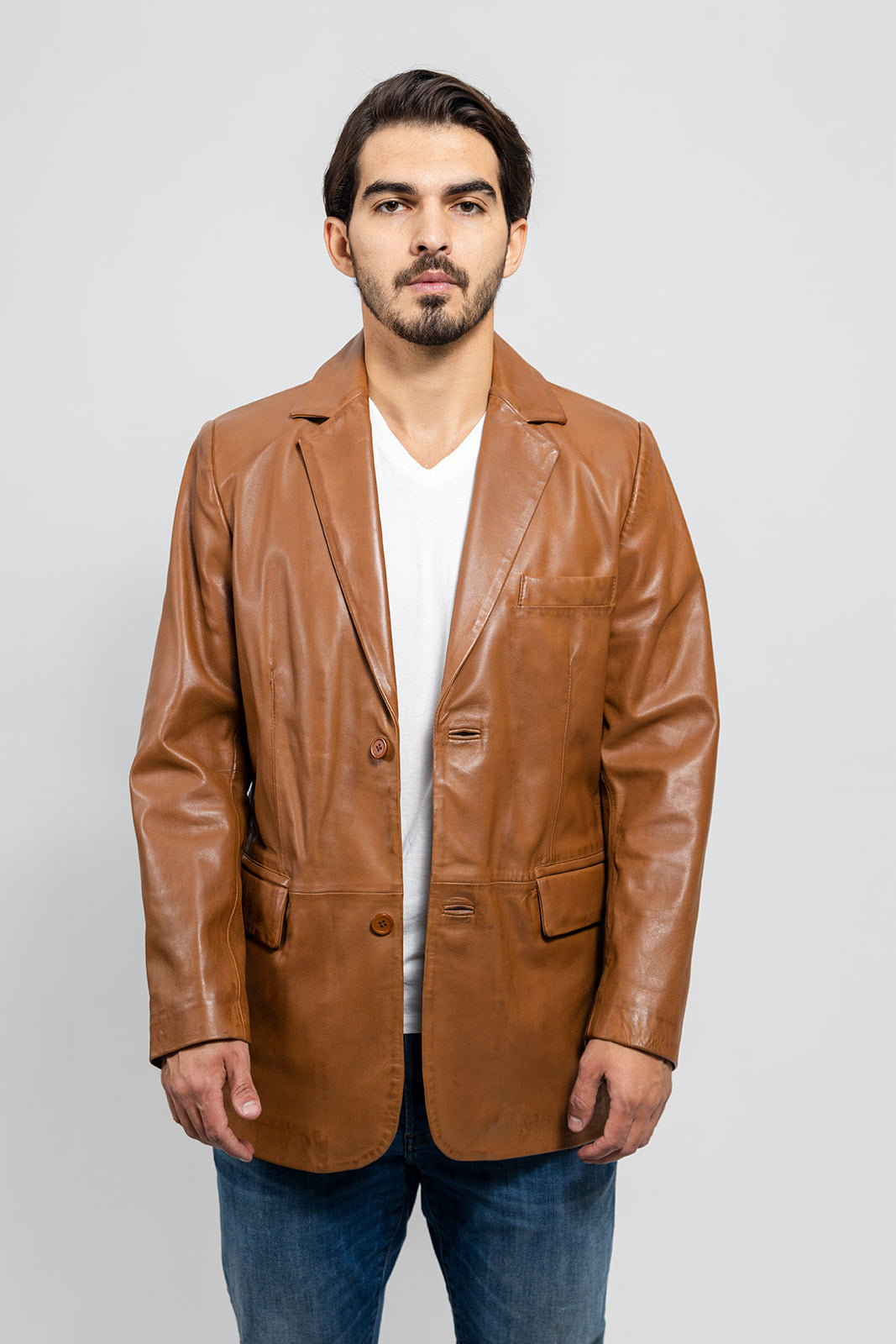 Tressivo-Esquire Mens Leather Jacket - Tressivo