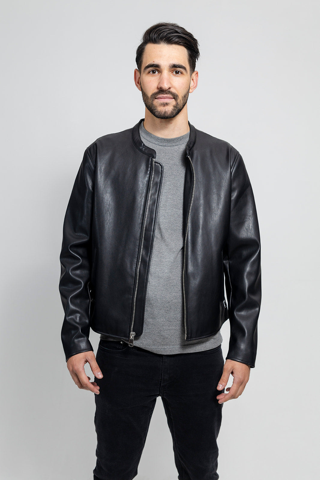 Tressivo-Dillon Men's Vegan Faux Leather Jacket - Tressivo