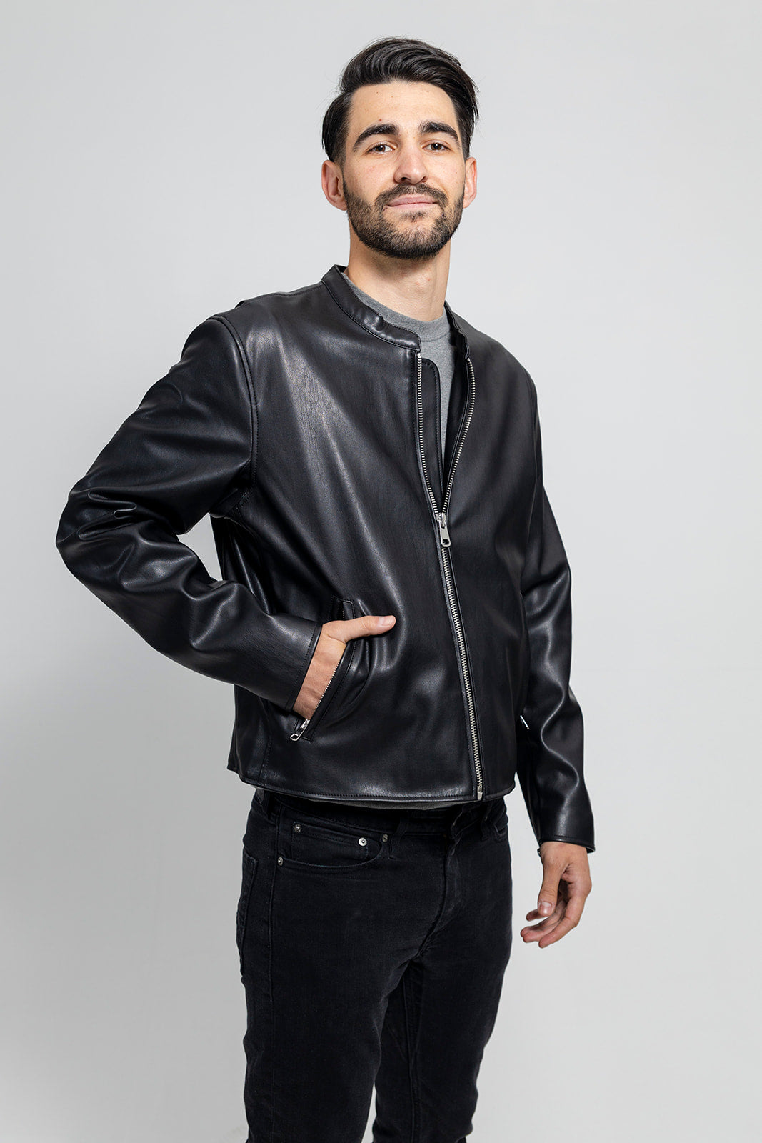 Tressivo-Dillon Men's Vegan Faux Leather Jacket - Tressivo
