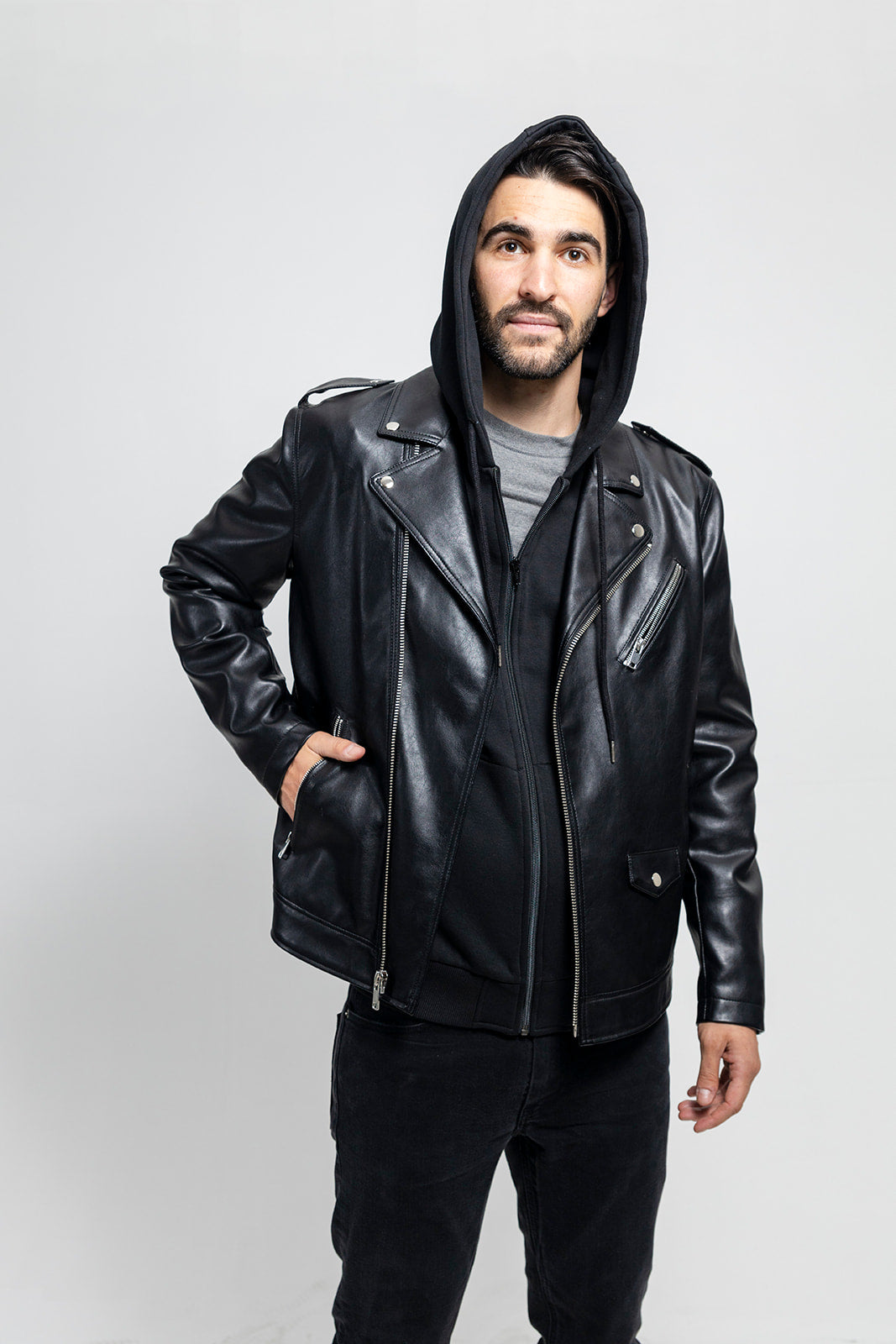 Tressivo-Ralph Men's Vegan Faux Leather Jacket - Tressivo
