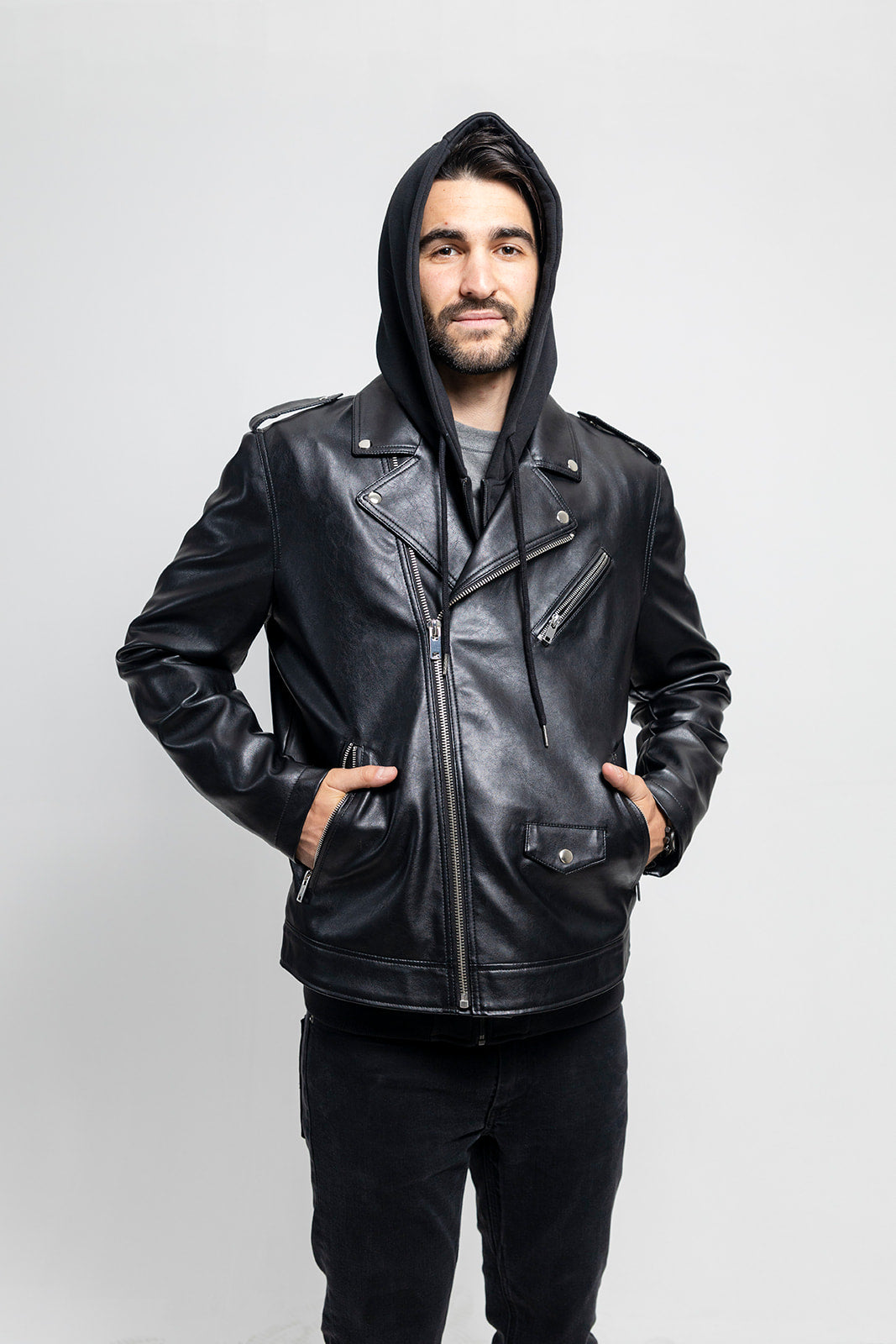 Tressivo-Ralph Men's Vegan Faux Leather Jacket - Tressivo