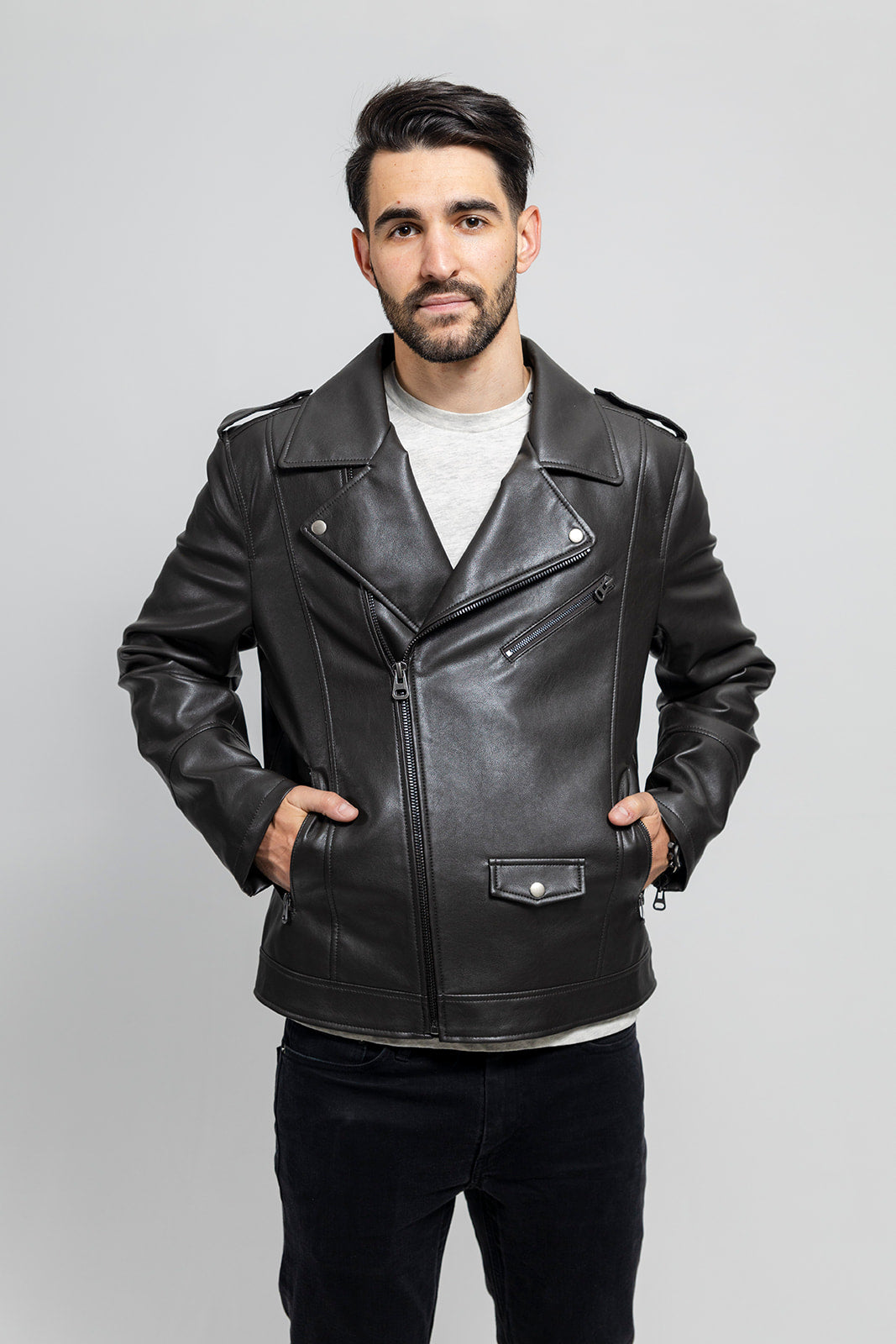Tressivo-Nash Vegan Faux Leather Jacket - Tressivo