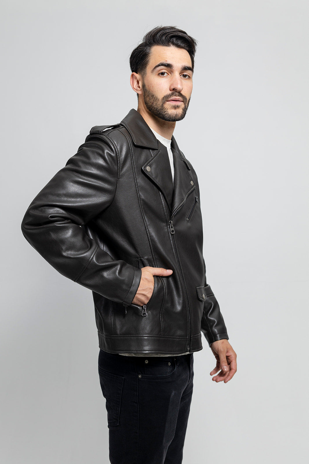 Tressivo-Nash Vegan Faux Leather Jacket - Tressivo