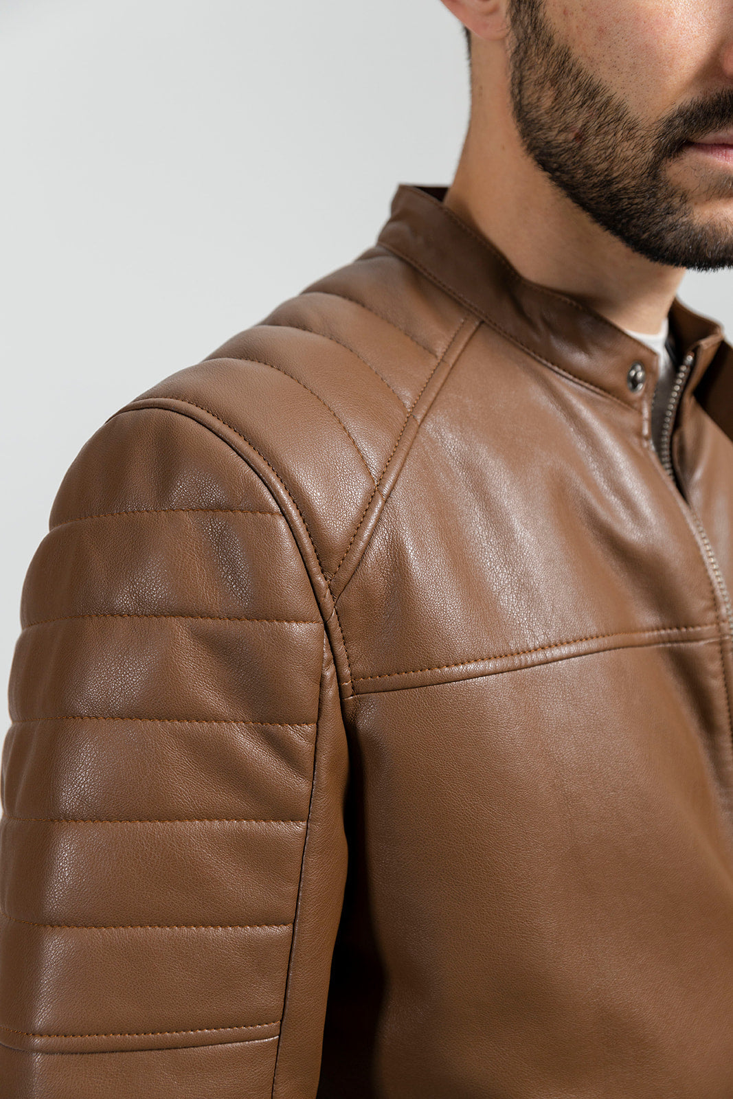 Tressivo-Dustin Men's Vegan Faux Leather Jacket - Tressivo