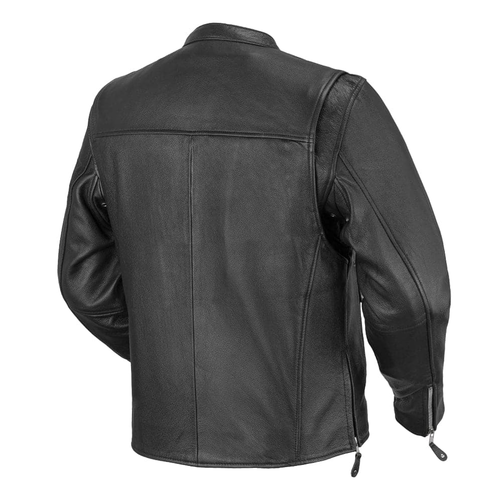 Tressivo-Ace Men's Leather Motorcycle Jacket - Tressivo