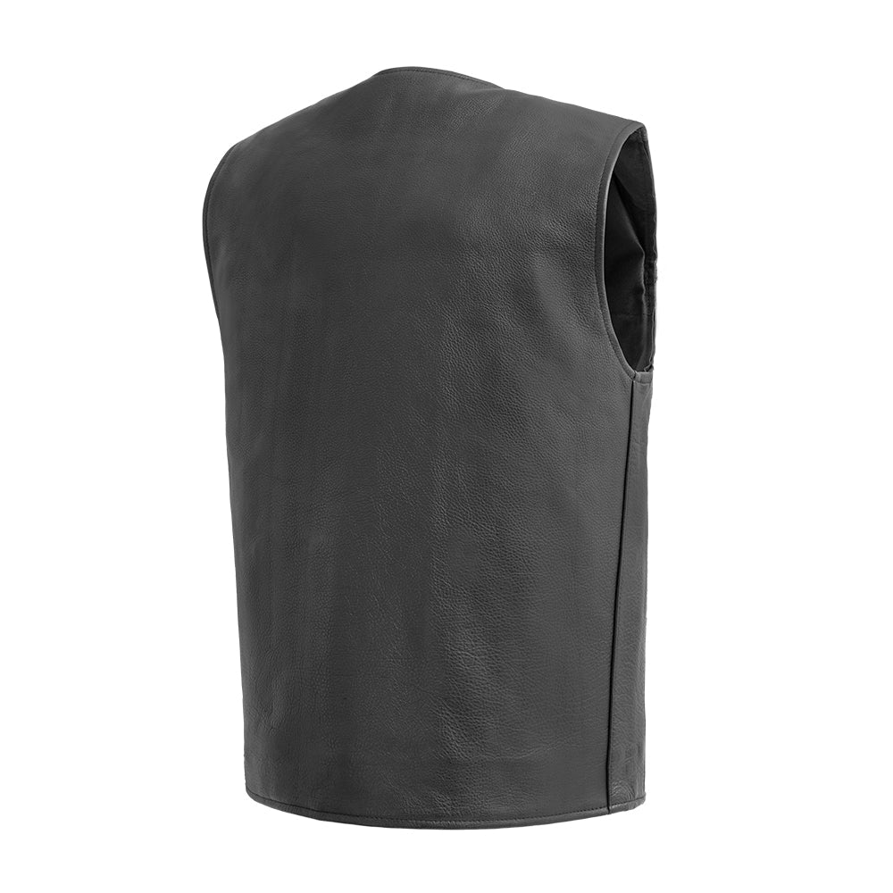 Tressivo-Badlands Men's Motorcycle Leather Vest - Tressivo