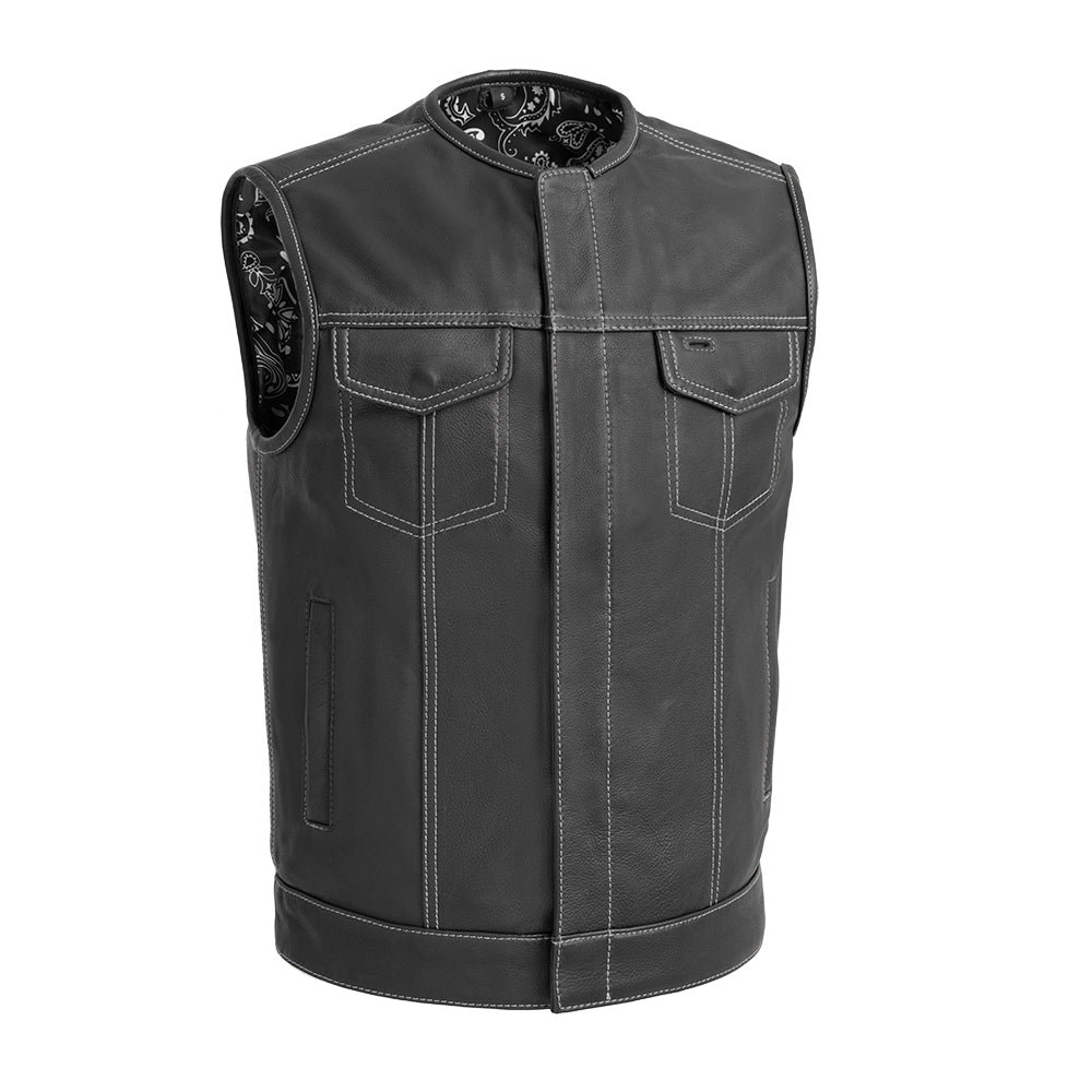 Tressivo-Bandit Men's Leather Motorcycle Vest - Tressivo