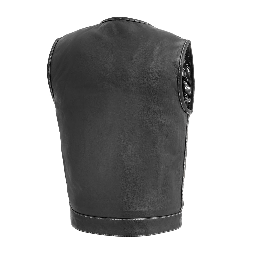 Tressivo-Bandit Men's Leather Motorcycle Vest - Tressivo