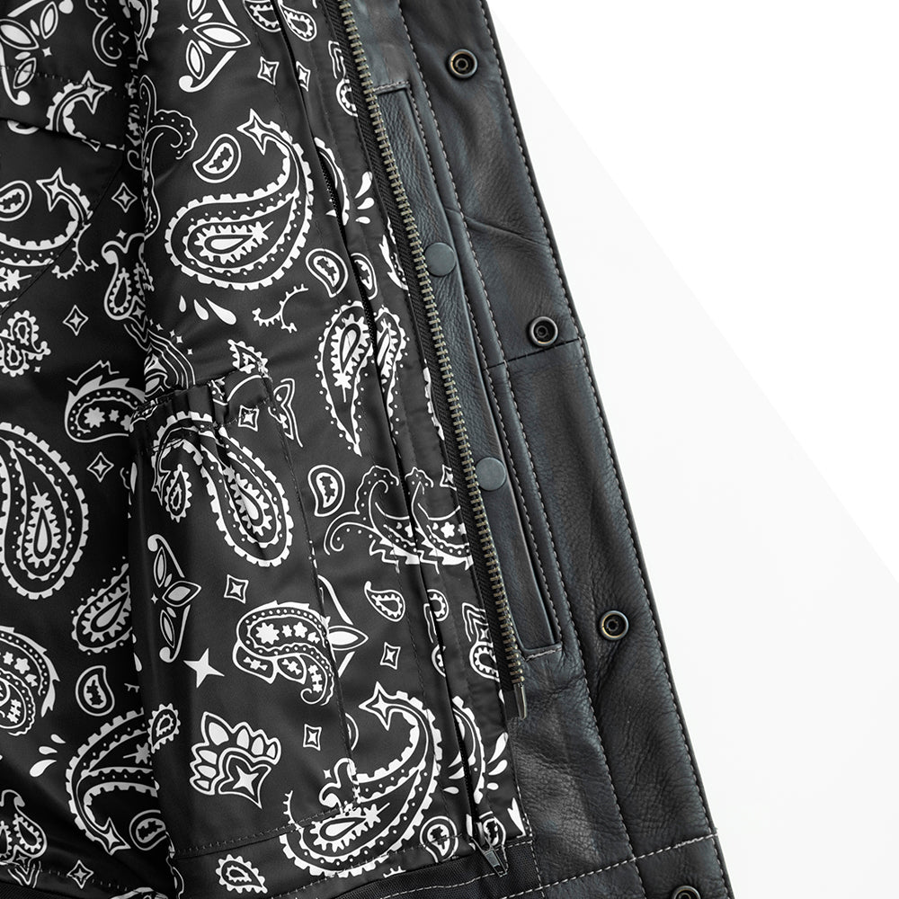 Tressivo-Bandit Men's Leather Motorcycle Vest - Tressivo