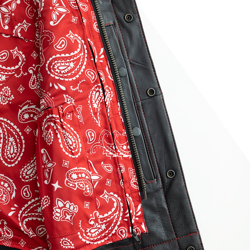 Tressivo-Bandit Men's Leather Motorcycle Vest - Tressivo