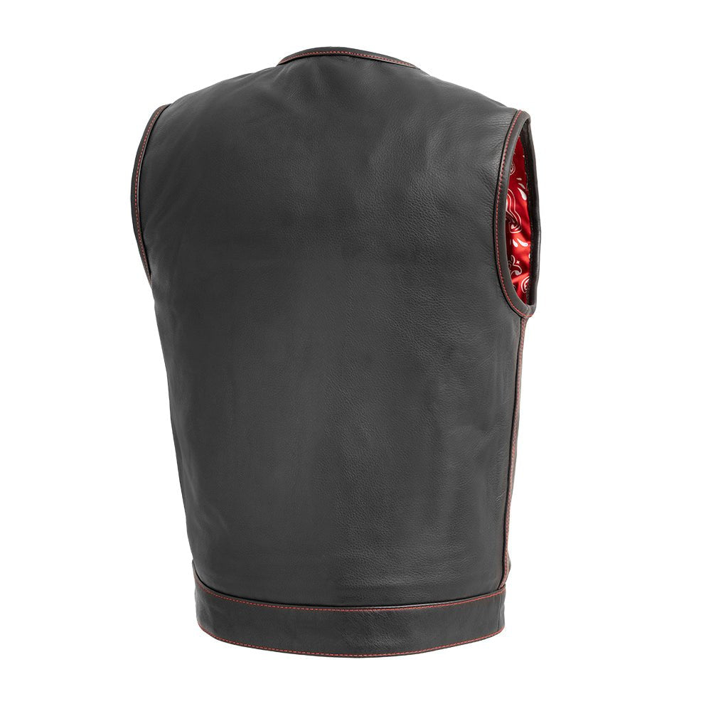 Tressivo-Bandit Men's Leather Motorcycle Vest - Tressivo