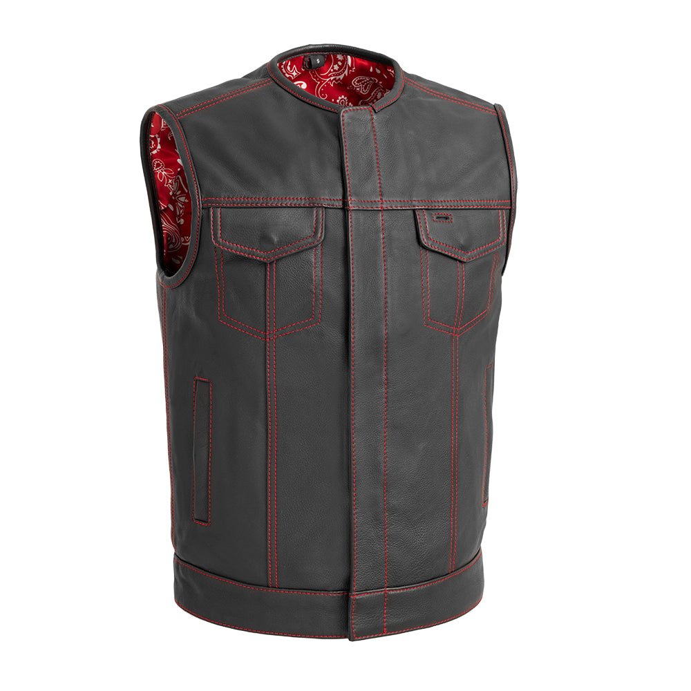 Tressivo-Bandit Men's Leather Motorcycle Vest - Tressivo