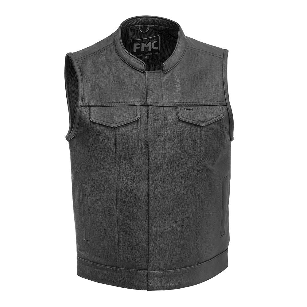 Tressivo-Blaster Men's Leather Motorcycle Vest - Tressivo