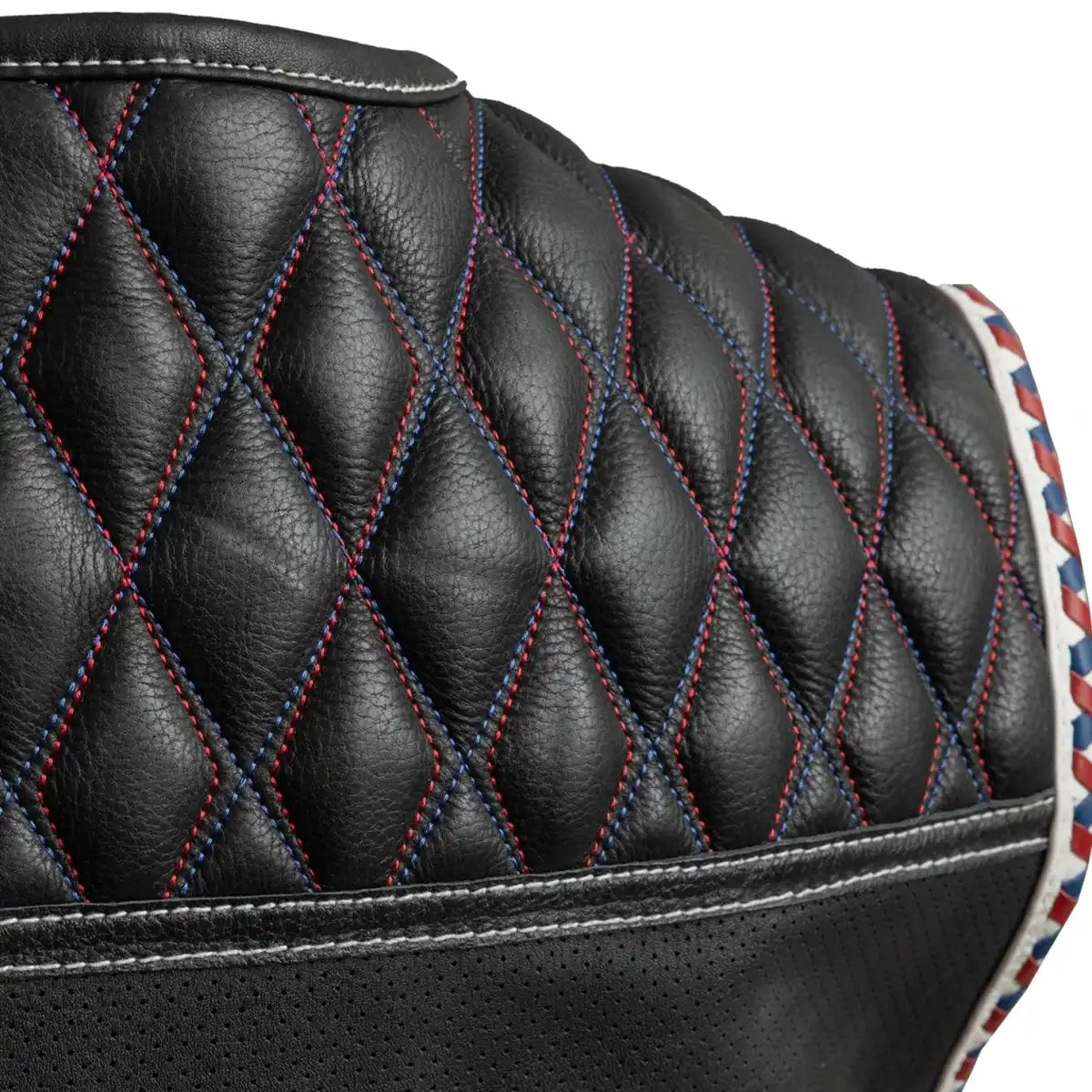 Tressivo-Captain Perforated Men's Motorcycle Leather Vest - Tressivo