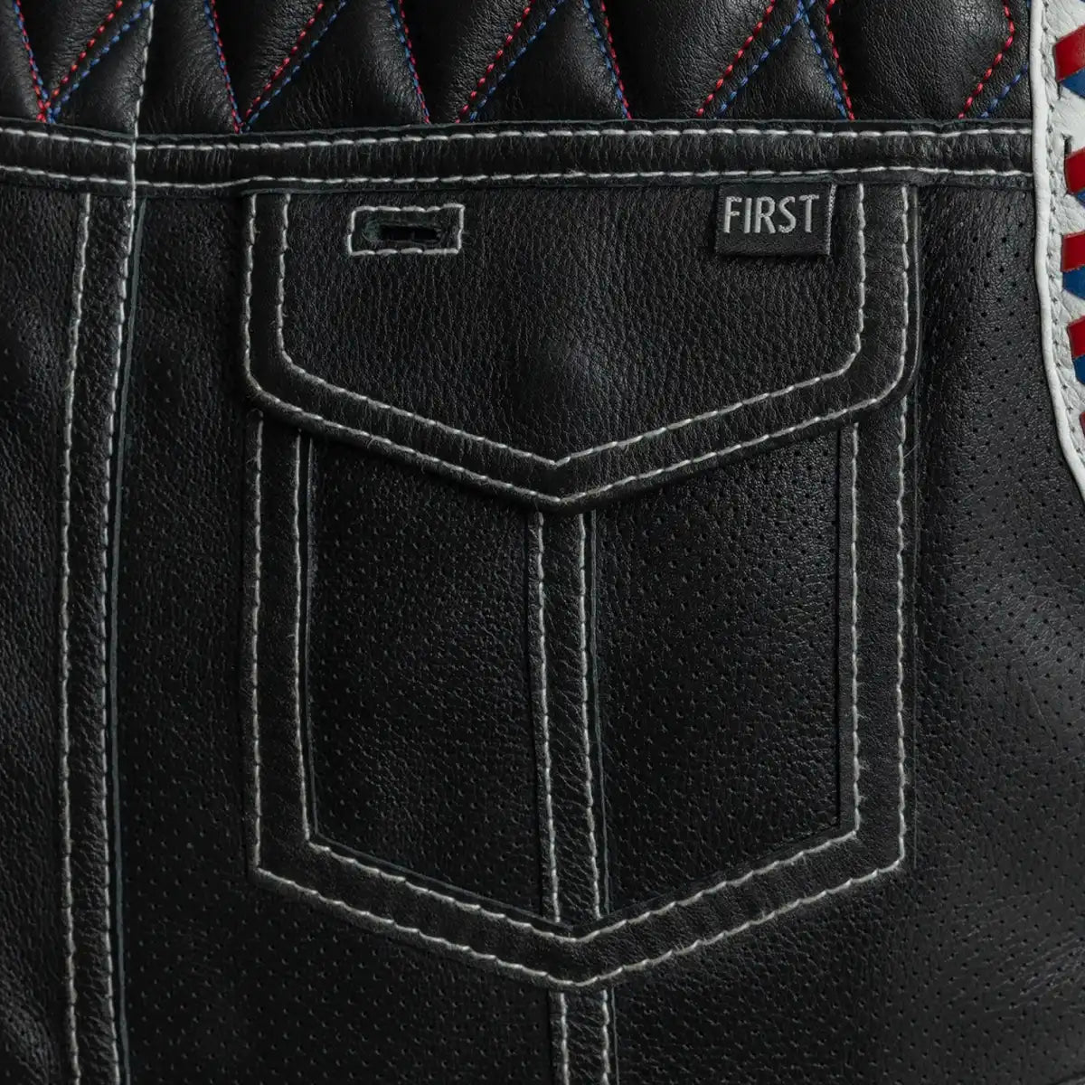 Tressivo-Captain Perforated Men's Motorcycle Leather Vest - Tressivo