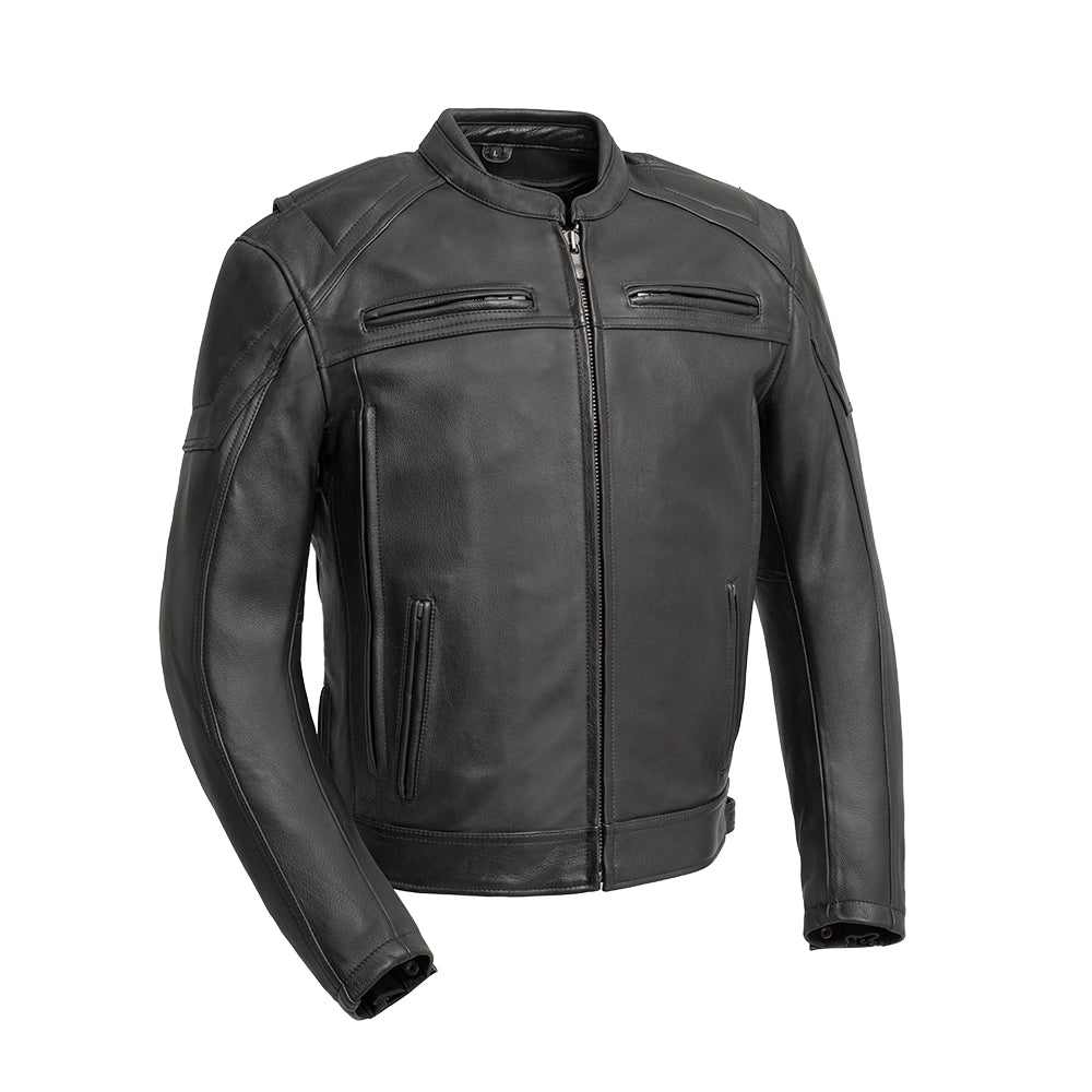 Tressivo-Chaos - Men's Leather Motorcycle Jacket - Tressivo