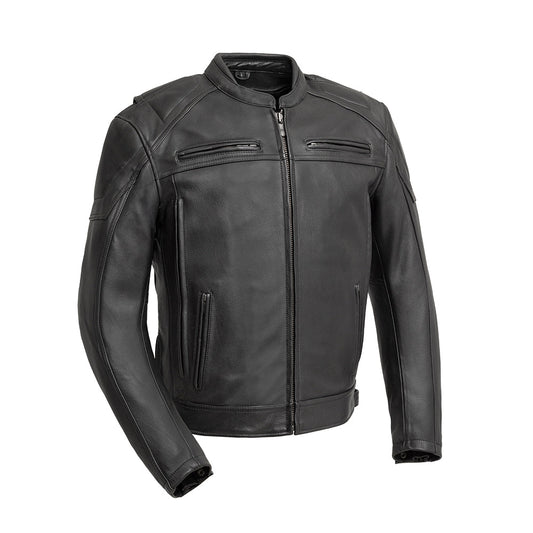Tressivo-Chaos - Men's Leather Motorcycle Jacket - Tressivo