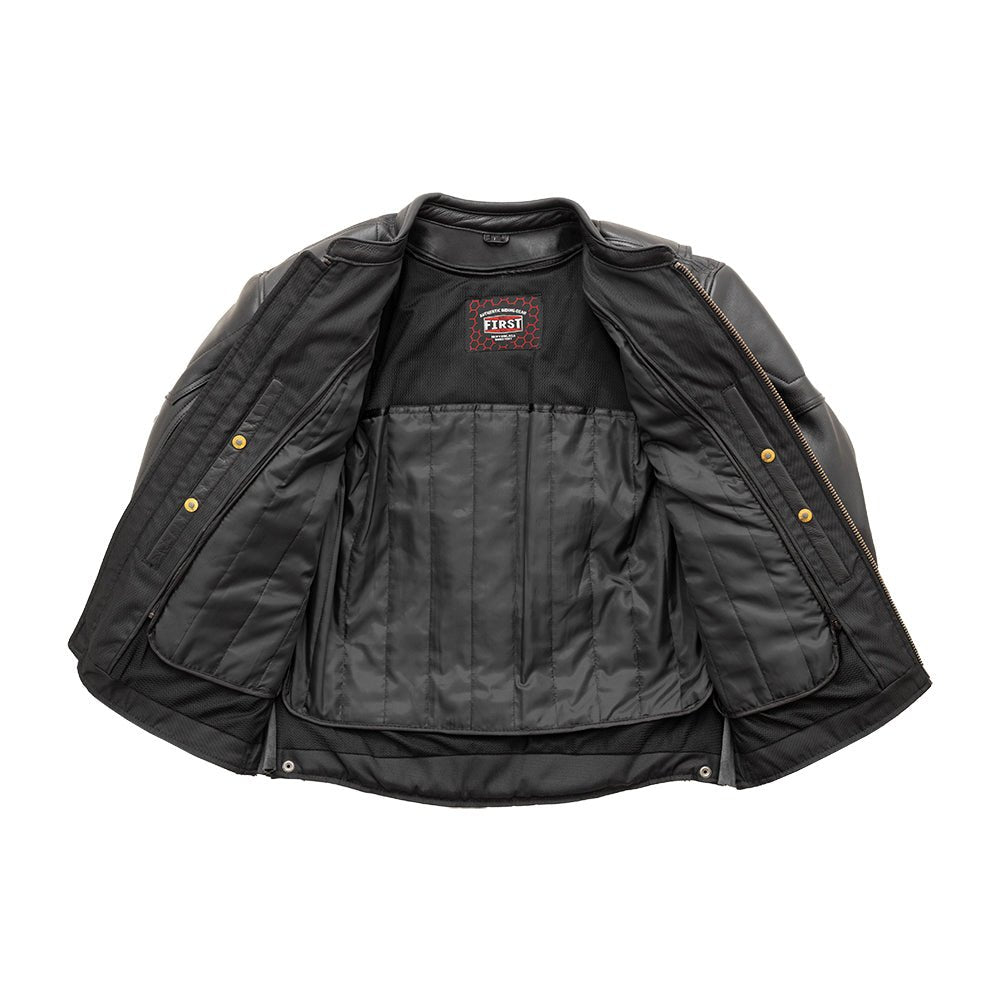 Tressivo-Chaos - Men's Leather Motorcycle Jacket - Tressivo
