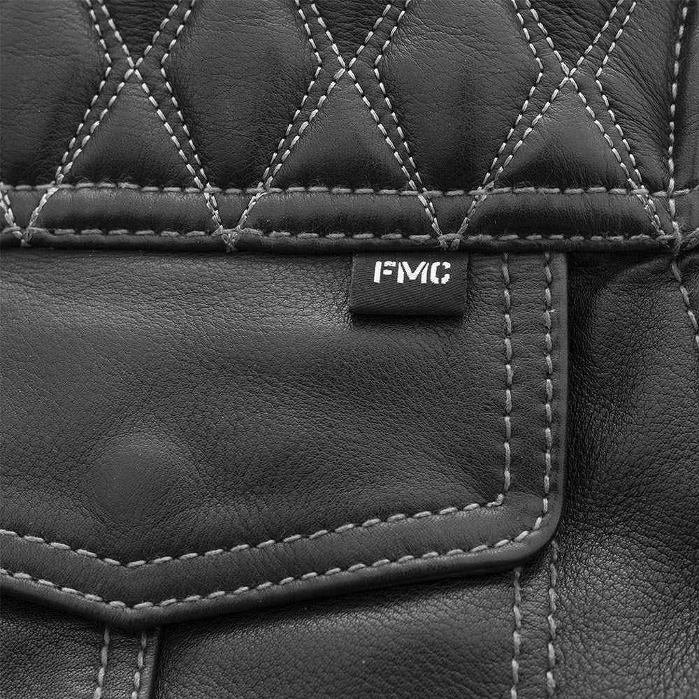 Tressivo-Cinder Men's Cafe Style Leather Jacket - Tressivo