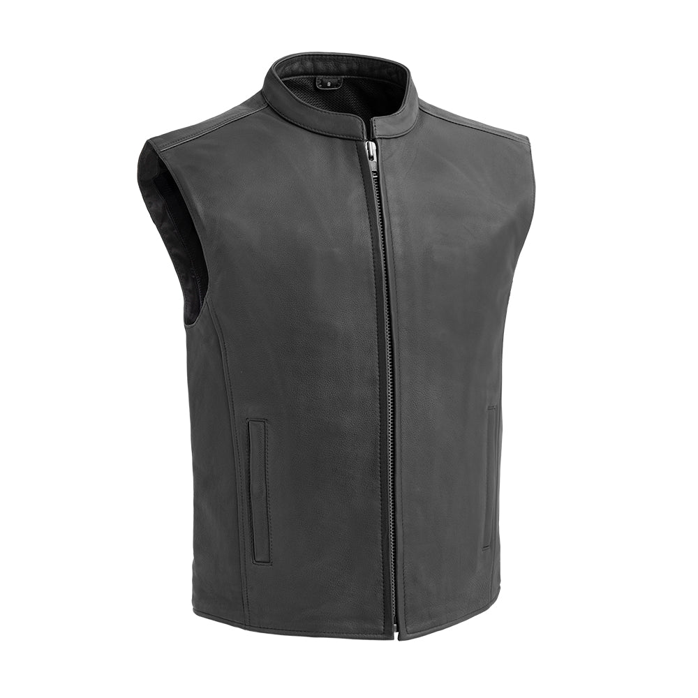 Tressivo-Club House Men's Leather Motorcycle Vest - Tressivo