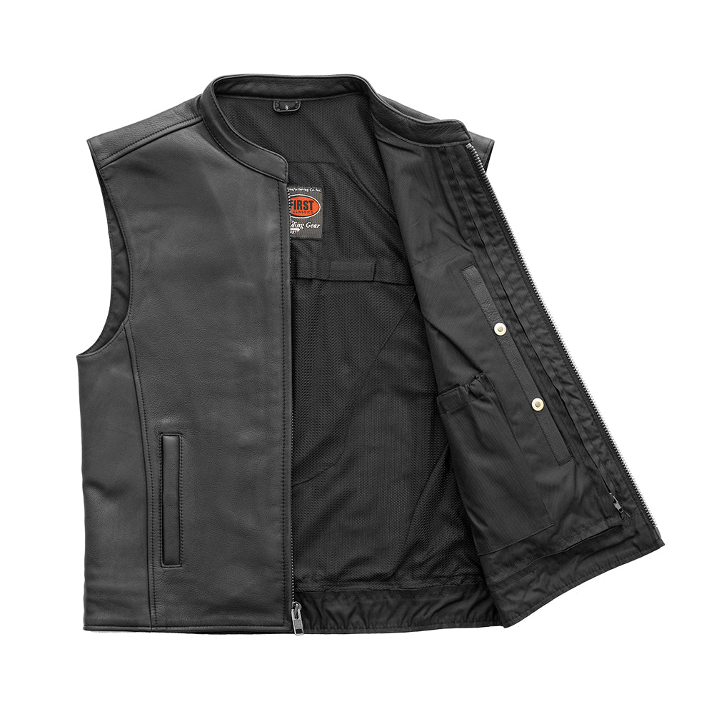Tressivo-Club House Men's Leather Motorcycle Vest - Tressivo