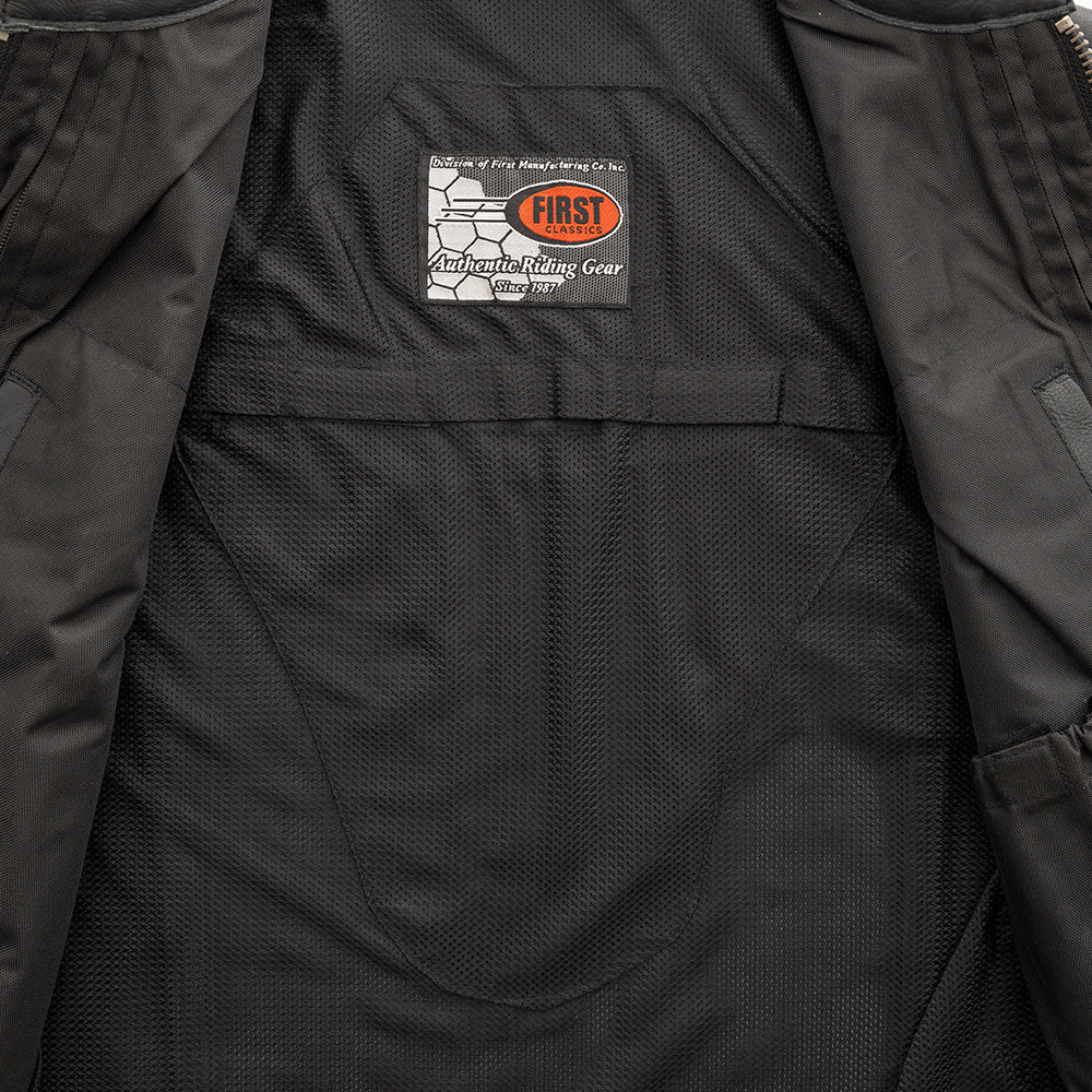 Tressivo-Club House Men's Leather Motorcycle Vest - Tressivo