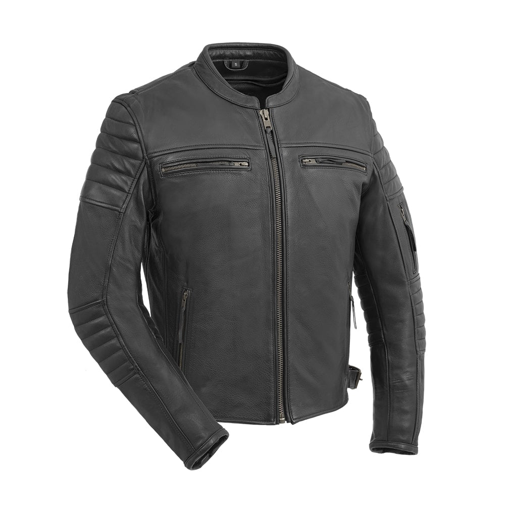 Tressivo-Commuter Men's Motorcycle Leather Jacket - Tressivo