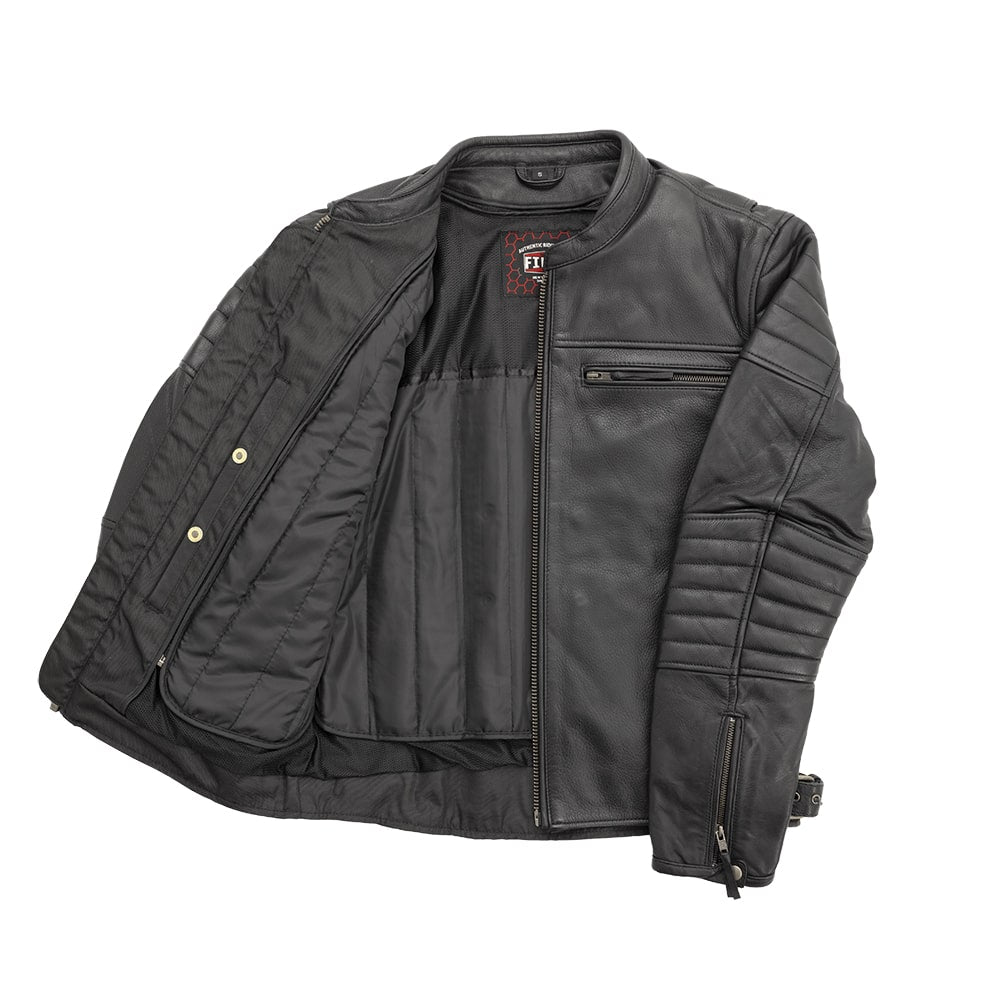 Tressivo-Commuter Men's Motorcycle Leather Jacket - Tressivo