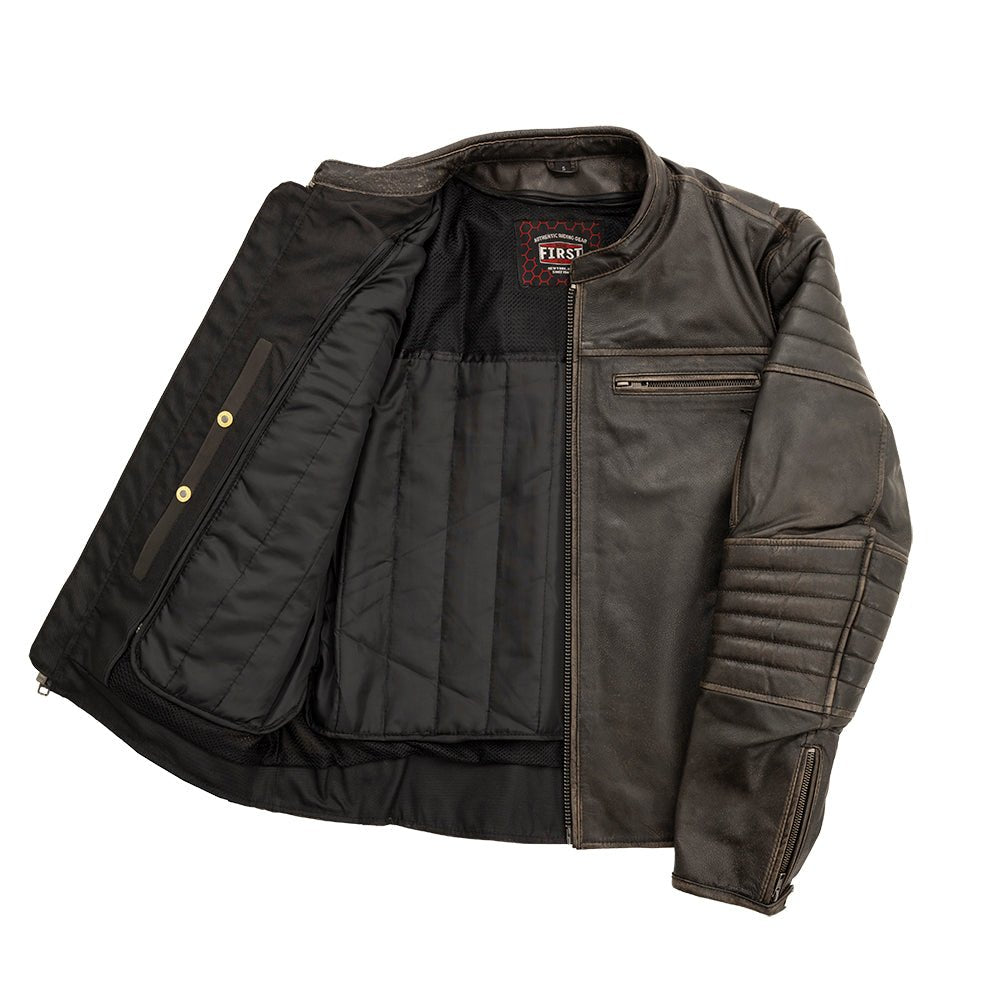 Tressivo-Commuter Men's Motorcycle Leather Jacket - Tressivo