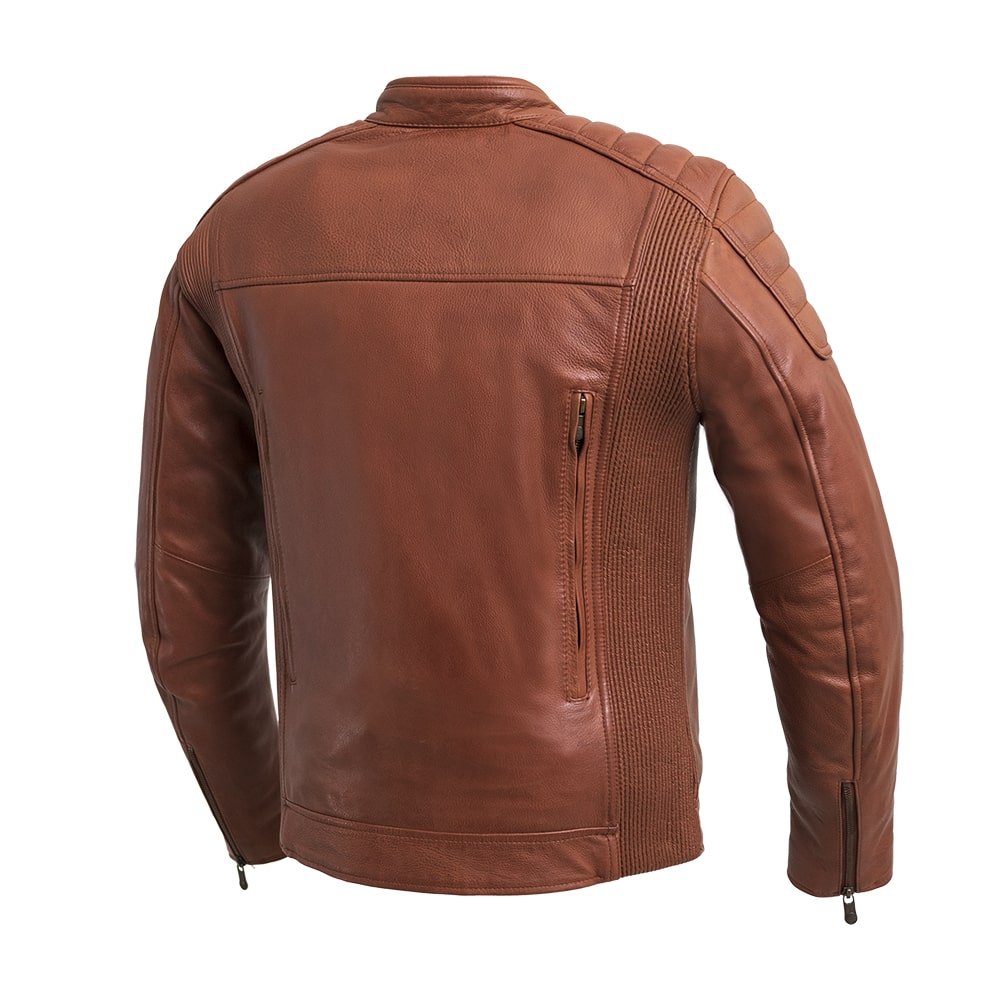 Crusader Men's Motorcycle Leather Jacket - Tressivo