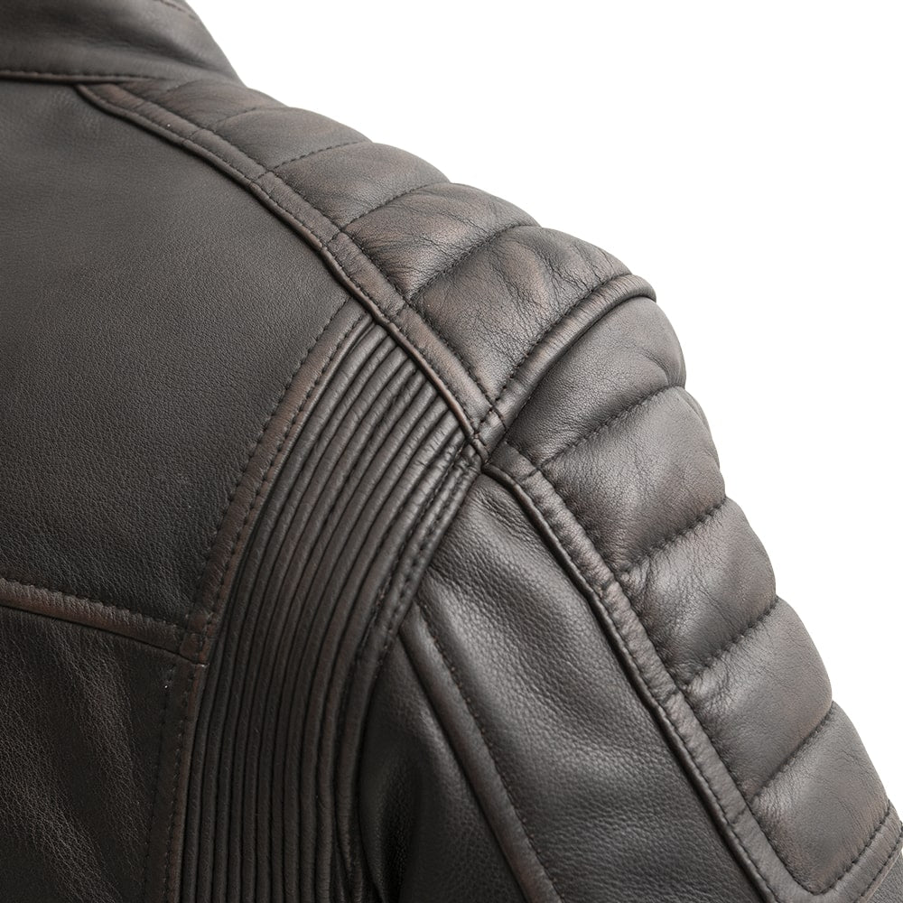 Crusader Men's Motorcycle Leather Jacket - Tressivo