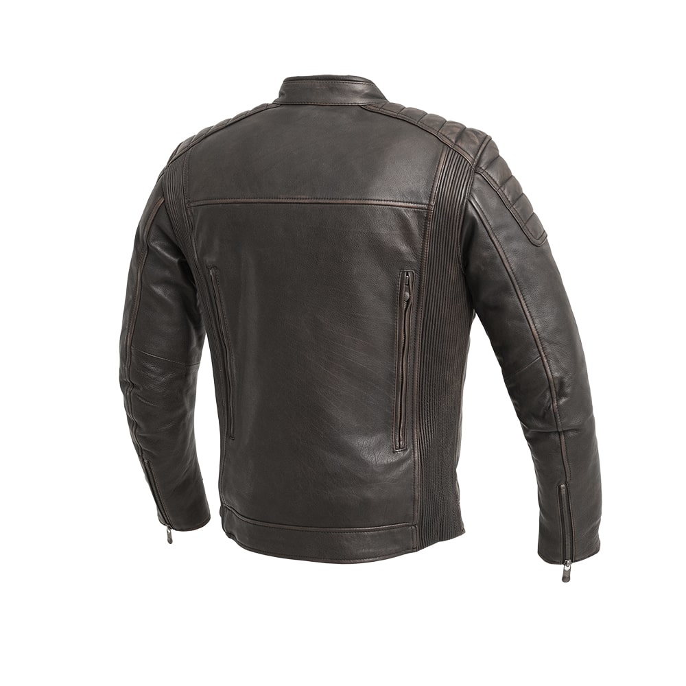 Crusader Men's Motorcycle Leather Jacket - Tressivo