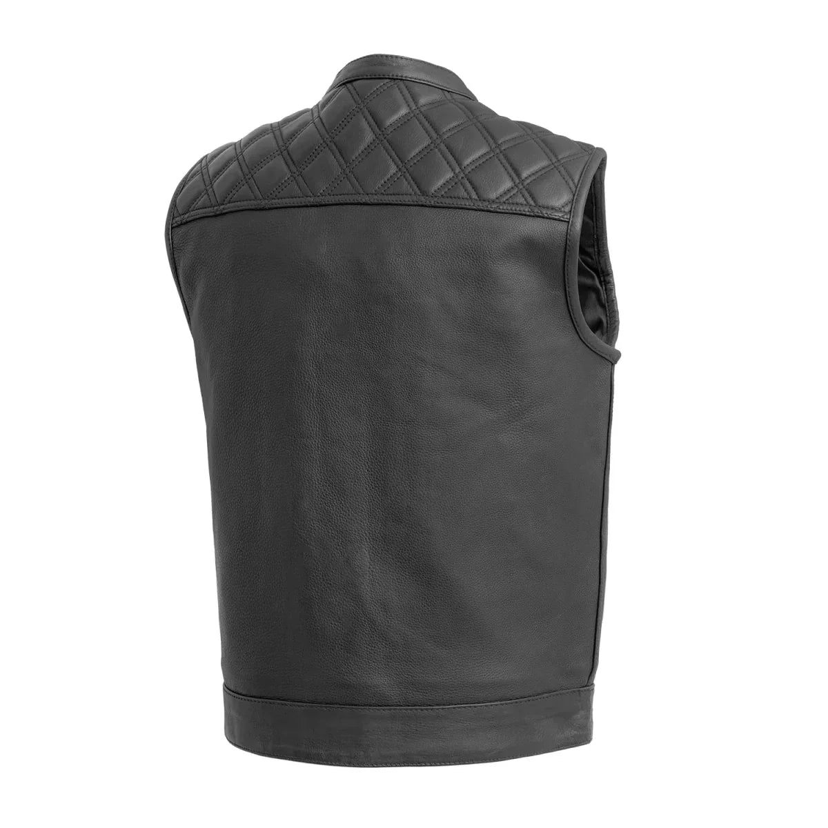 Tressivo-Downside Men's Motorcycle Leather Vest - Tressivo