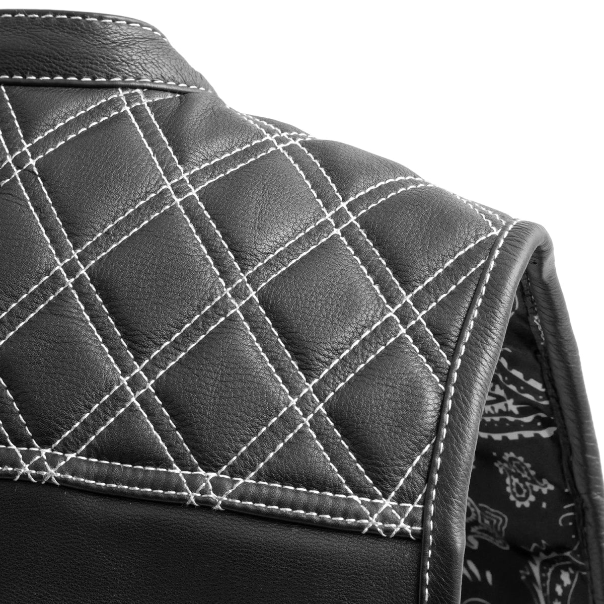 Tressivo-Downside Men's Motorcycle Leather Vest - Tressivo