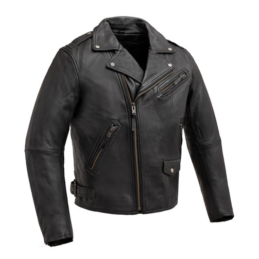 Tressivo-Enforcer Men's Motorcycle Leather Jacket - Tressivo
